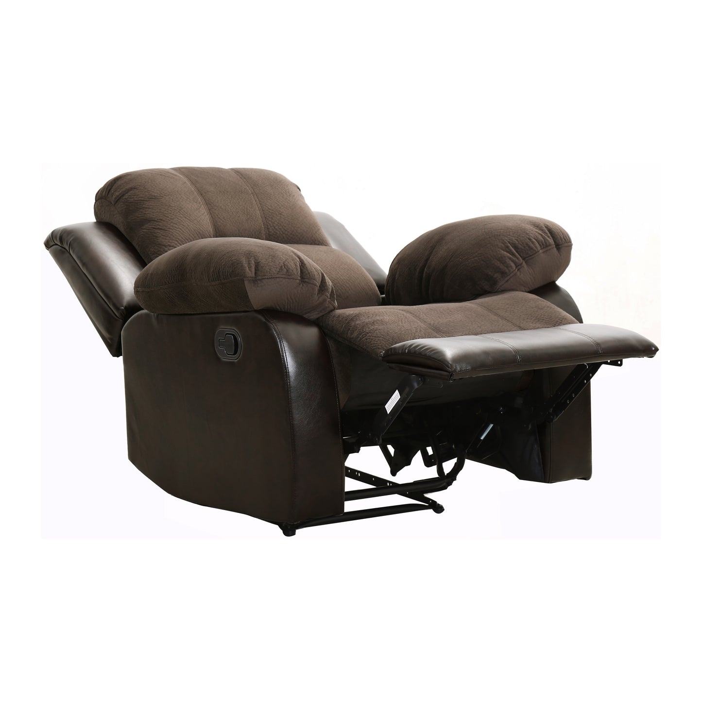Homelegance Cranley Reclining Chair in Chocolate Textured Microfiber 9700FCP-1