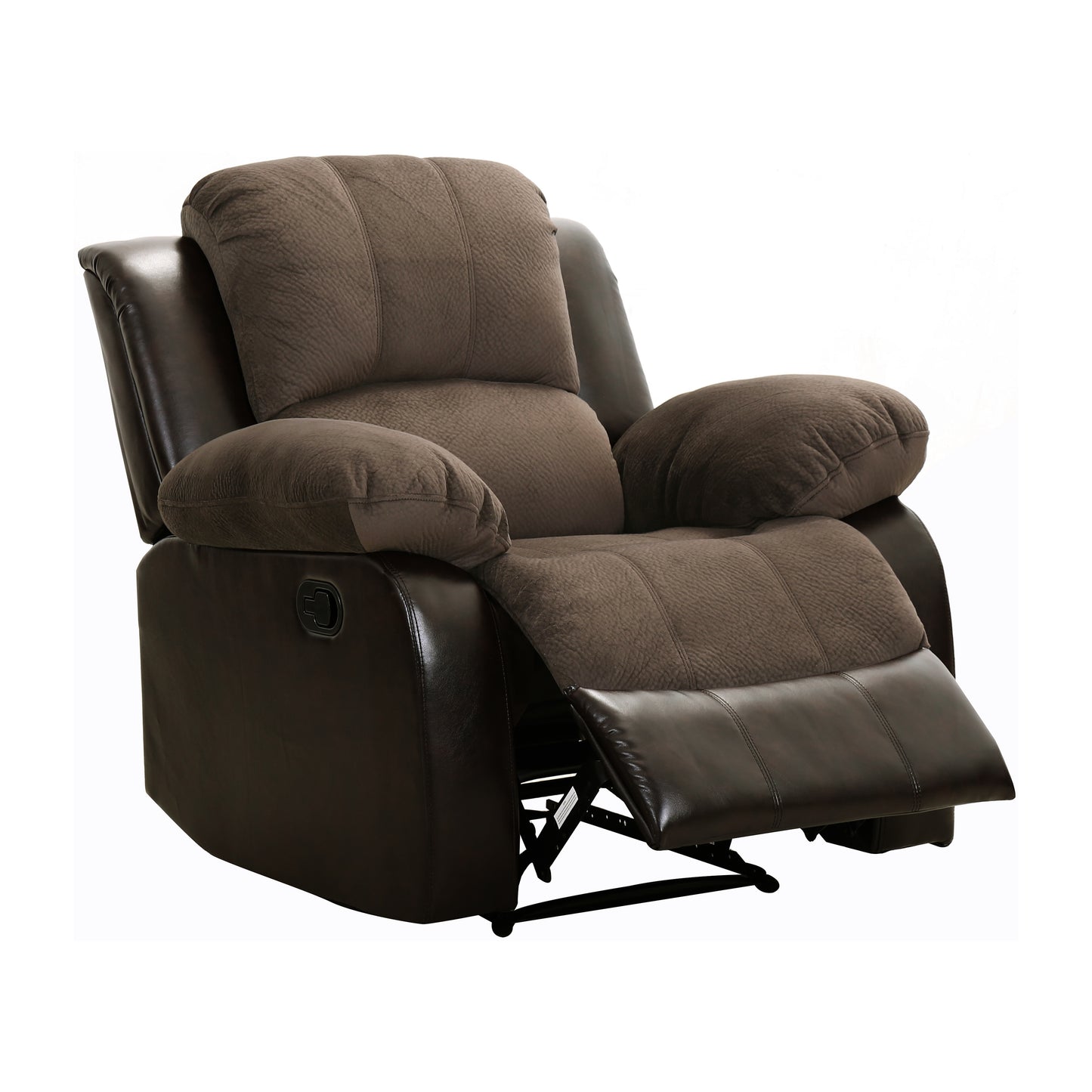 Homelegance Cranley Reclining Chair in Chocolate Textured Microfiber 9700FCP-1
