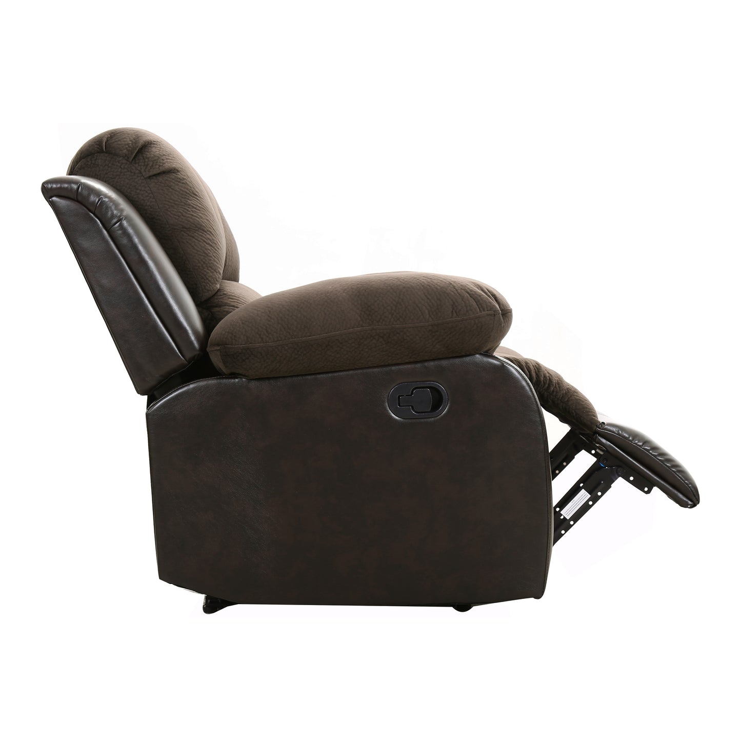 Homelegance Cranley Reclining Chair in Chocolate Textured Microfiber 9700FCP-1