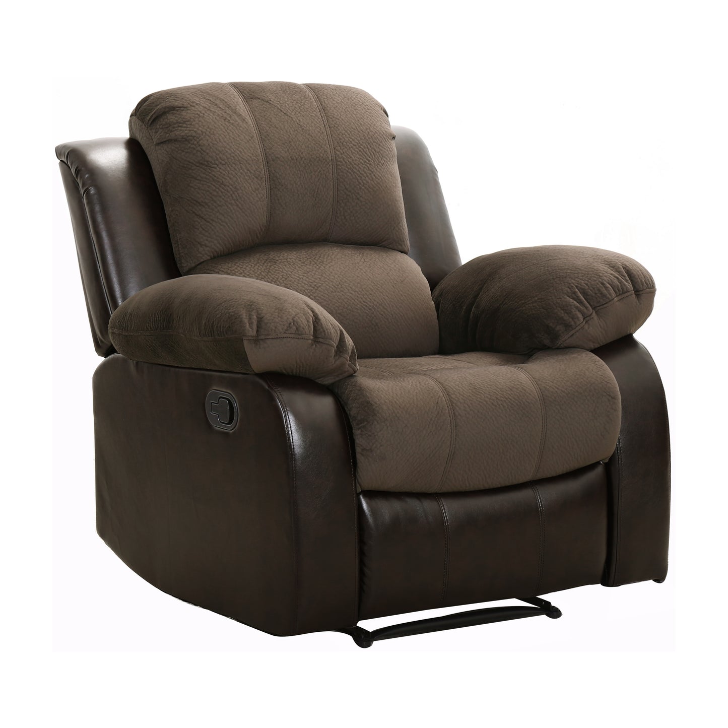 Homelegance Cranley Reclining Chair in Chocolate Textured Microfiber 9700FCP-1