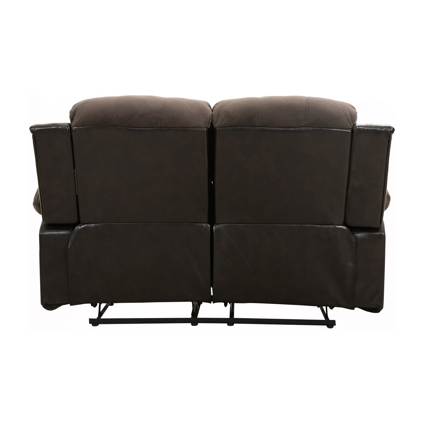 Homelegance Cranley Loveseat Reclining in Chocolate Textured Microfiber 9700FCP-2