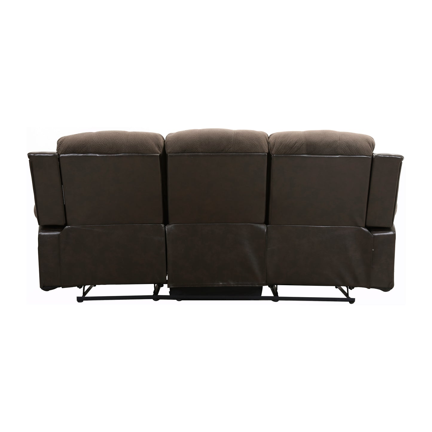 Homelegance Cranley Double Reclining Sectional Sofa in Chocolate Textured Plush 9700FCP-3