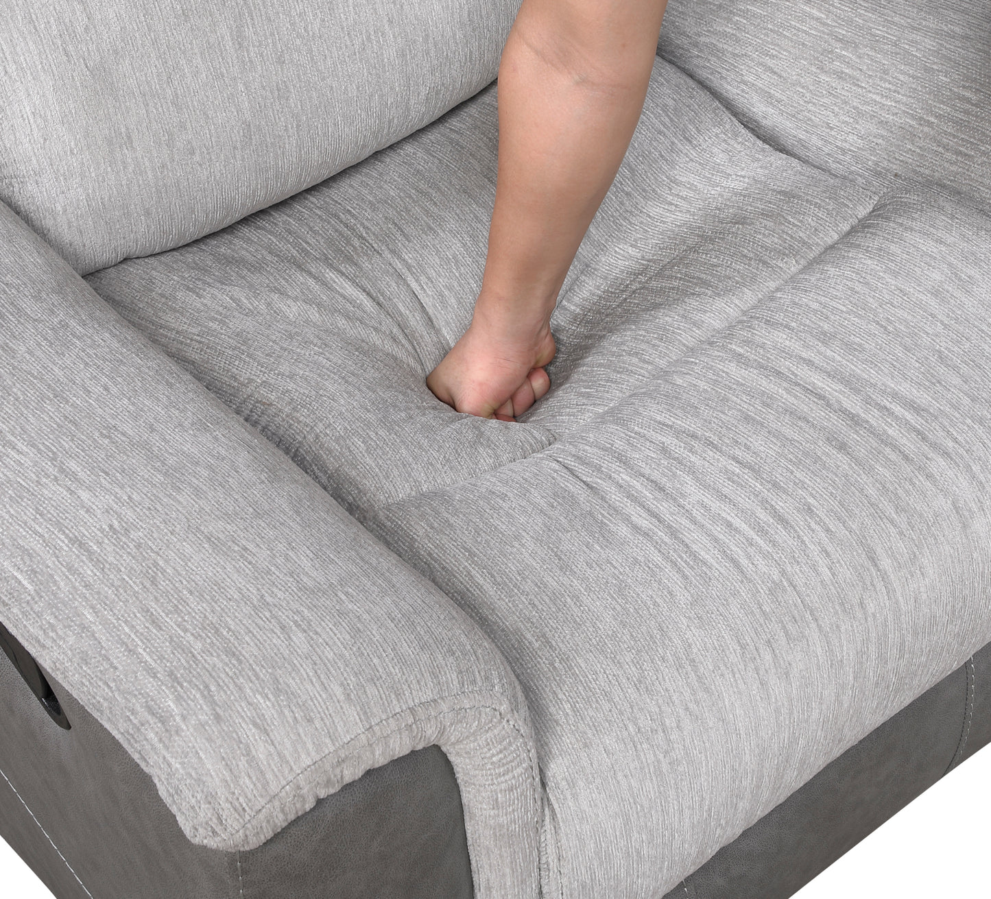 Homelegance Sofas Reclining Sofa Gray Fabric Comfort 9703GY-3