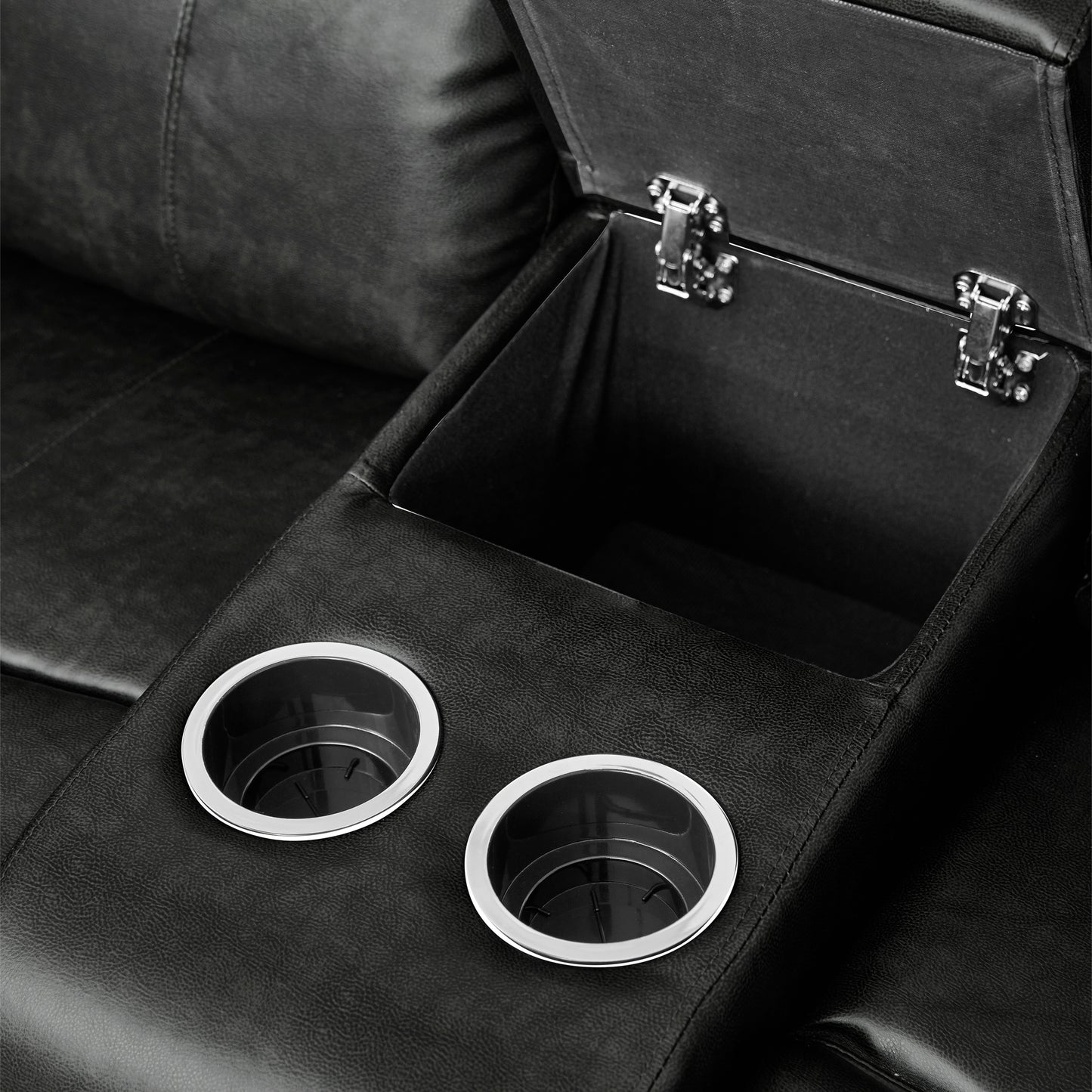 Homelegance Marille Loveseat Glider Reclining in Black 9724BLK-2