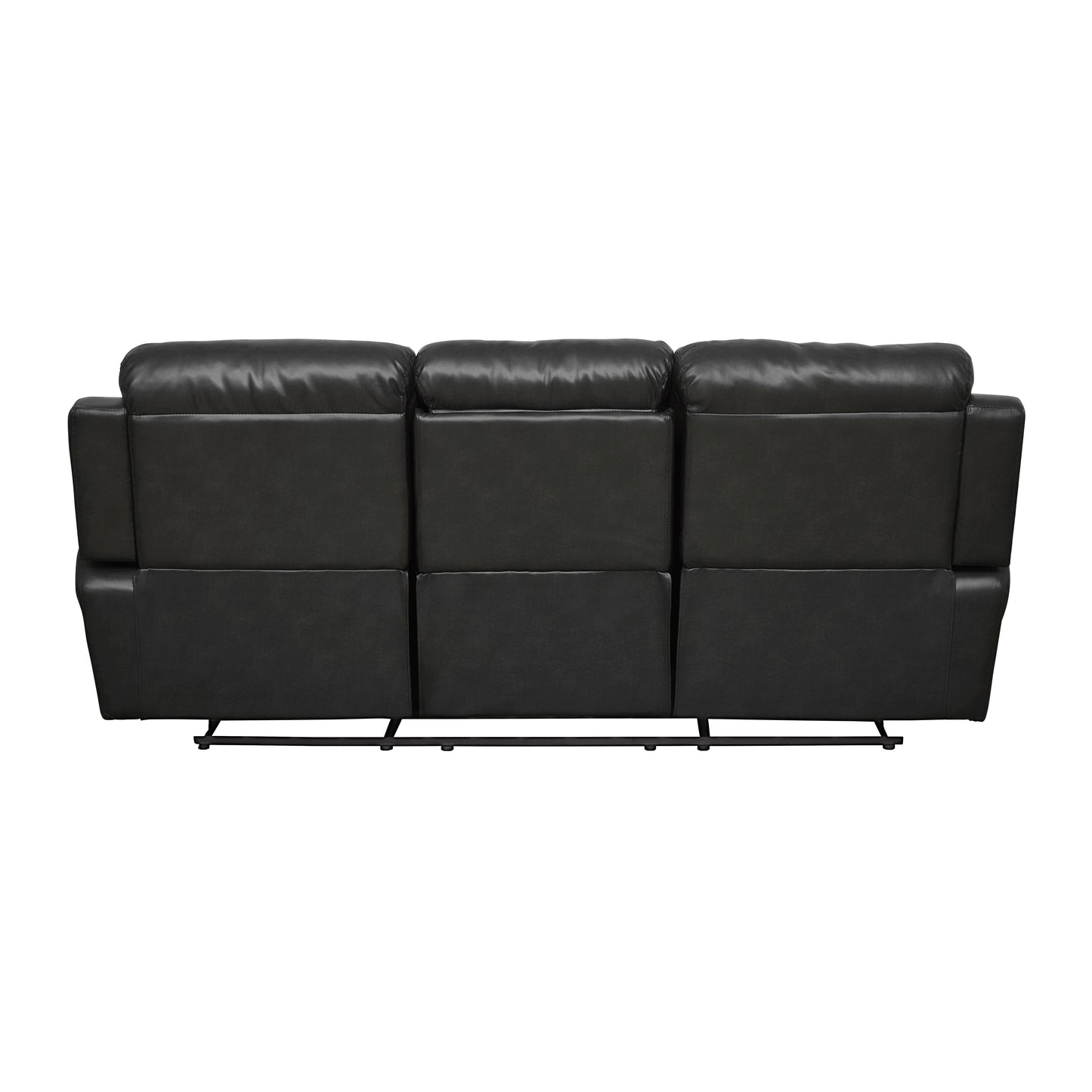 Homelegance Marille Black Faux Leather Double Reclining Sectional Sofa 9724BLK-3