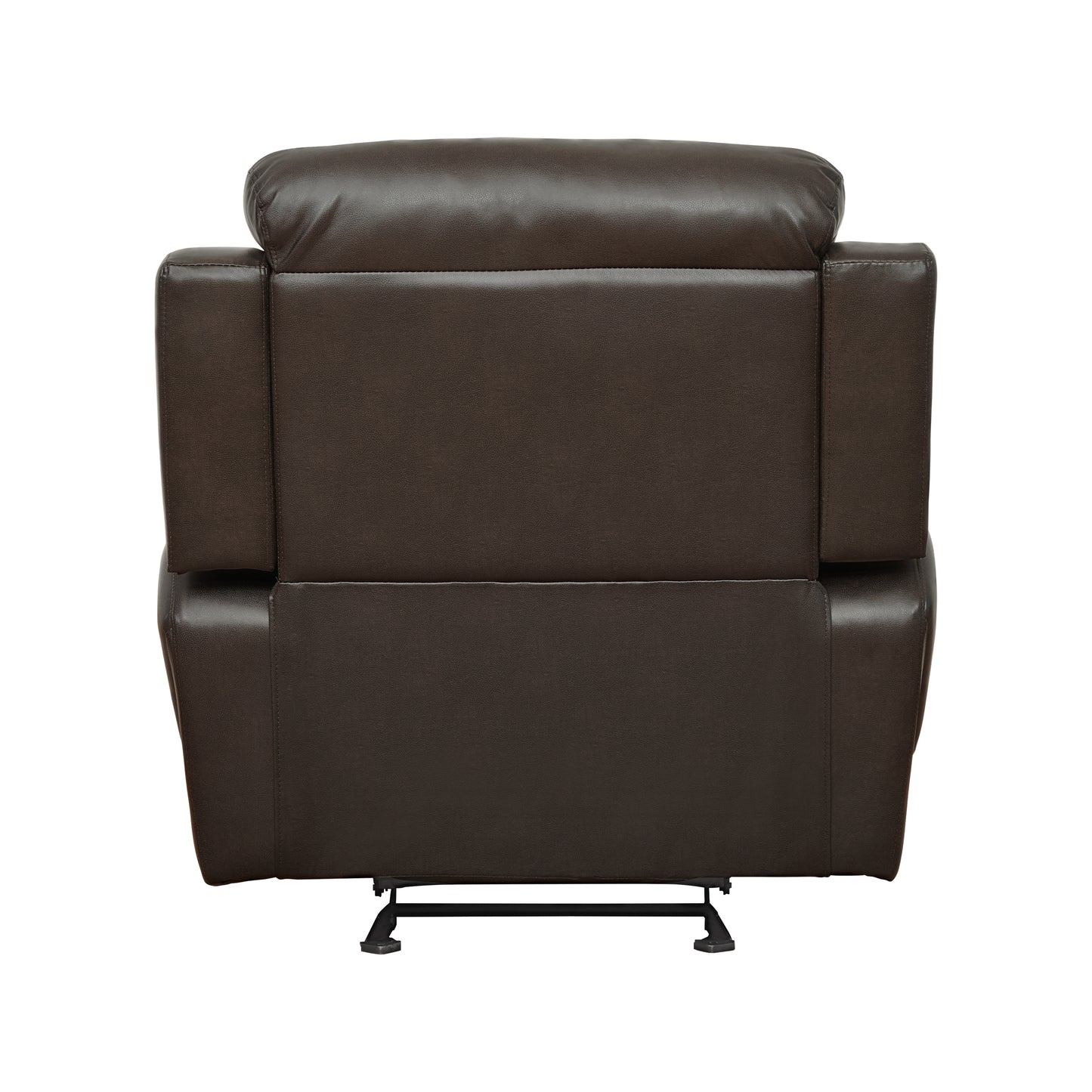 Homelegance Marille Glider Recliner Chair in Brown Faux Leather 9724BRW-1
