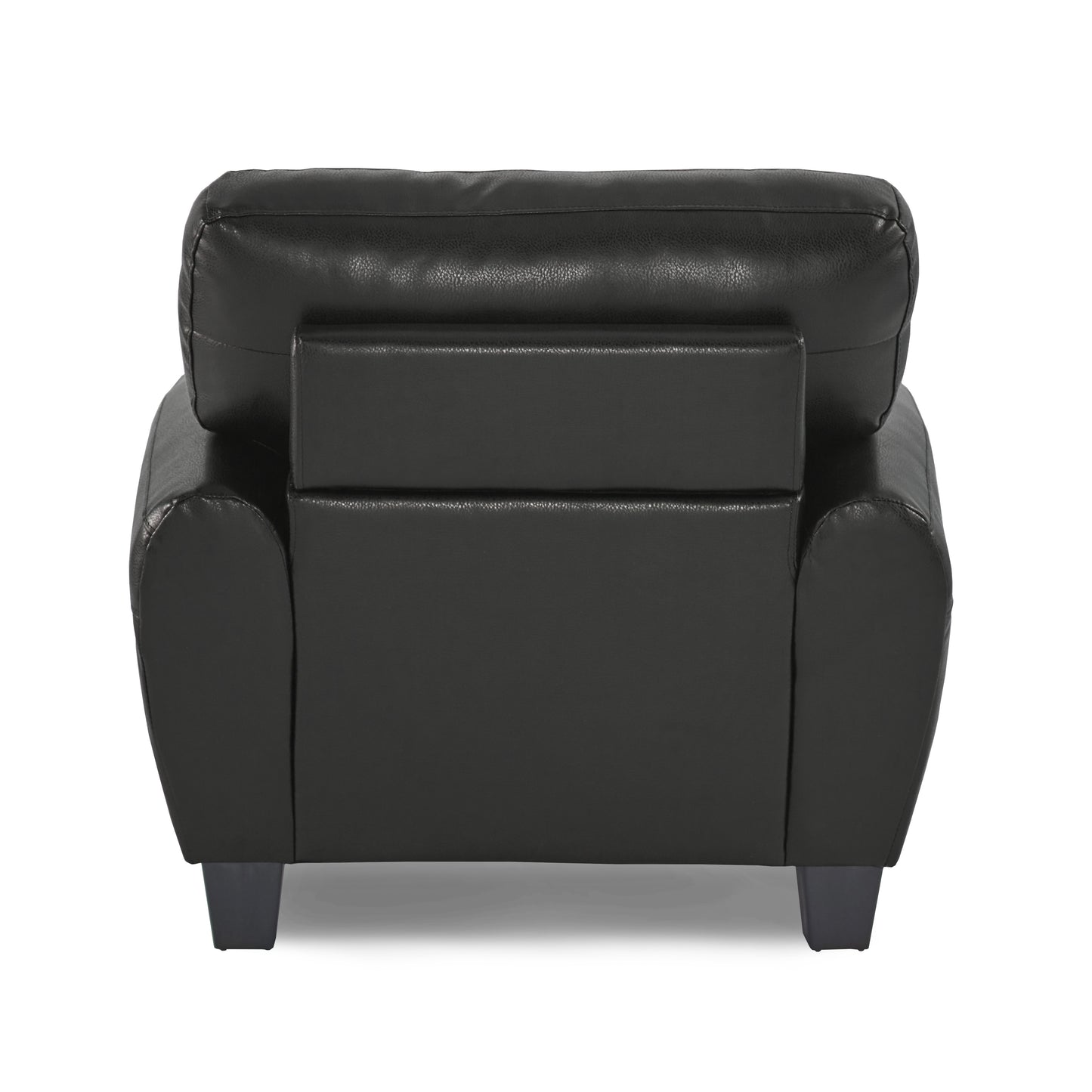 Homelegance Rubin Accent Chair in Black Faux Leather 9734BK-1