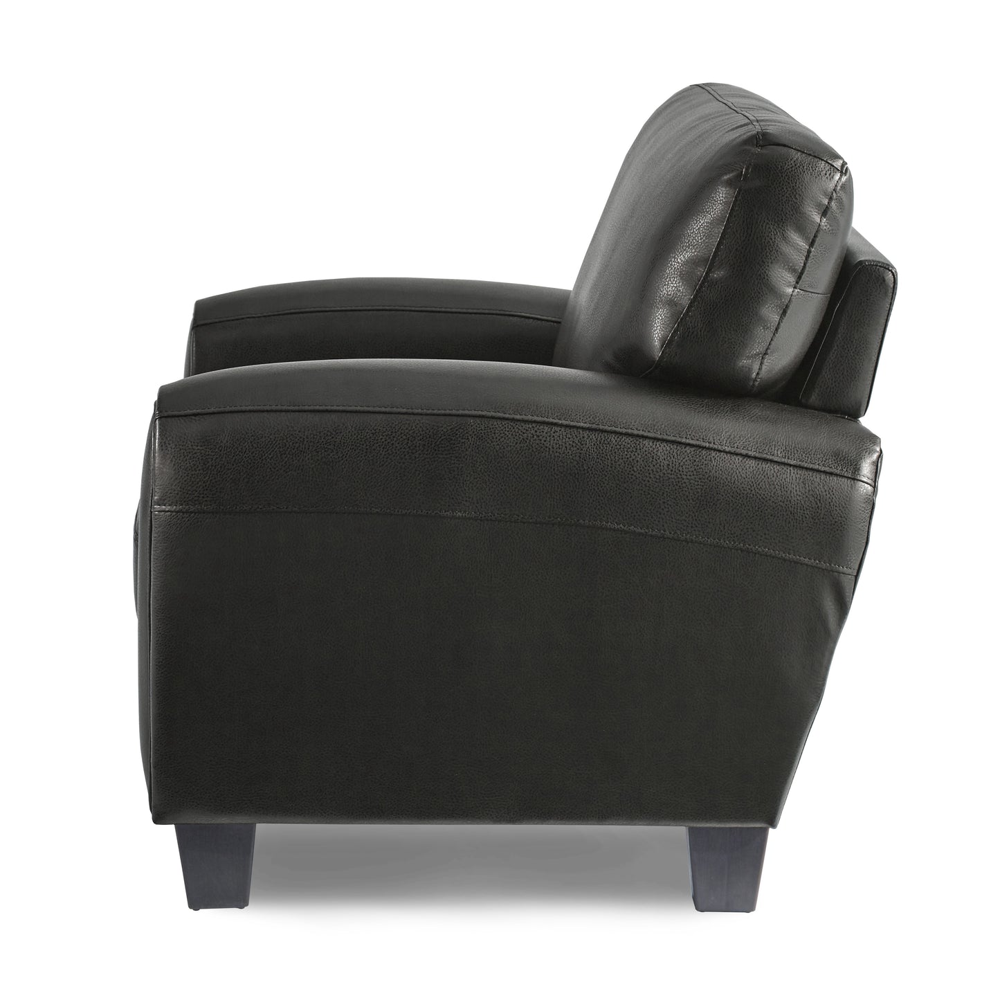 Homelegance Rubin Accent Chair in Black Faux Leather 9734BK-1