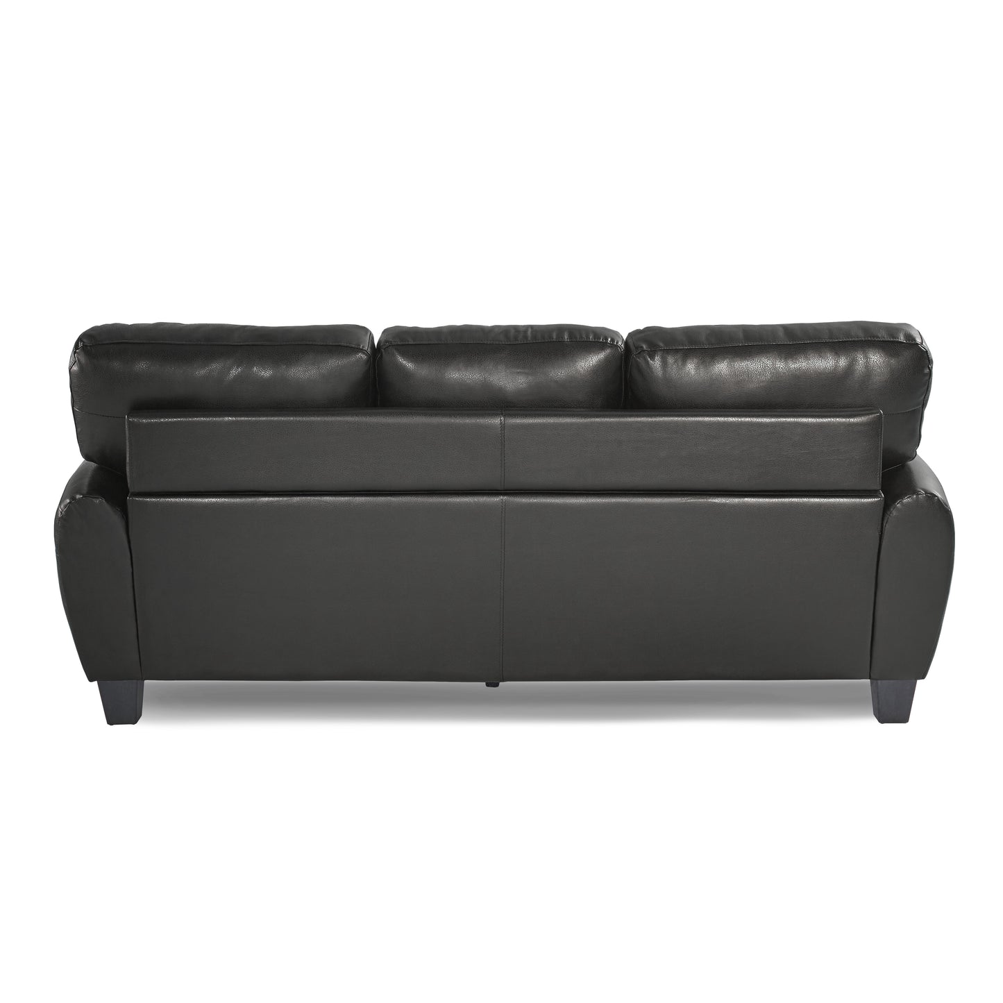 Homelegance Rubin Sectional Sofa Black Faux Leather Stylish Comfort 9734BK-3