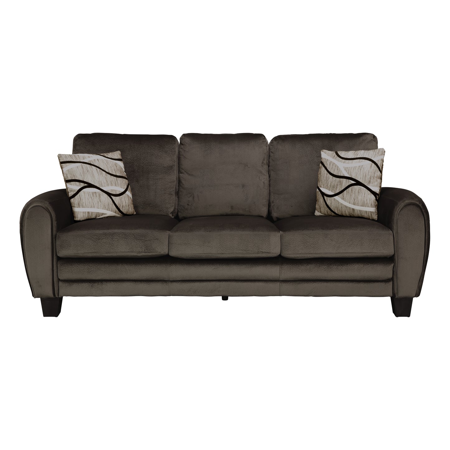 Homelegance Rubin Sectional Sofa in Rich Chocolate Textured Plush Microfiber 9734CH-3