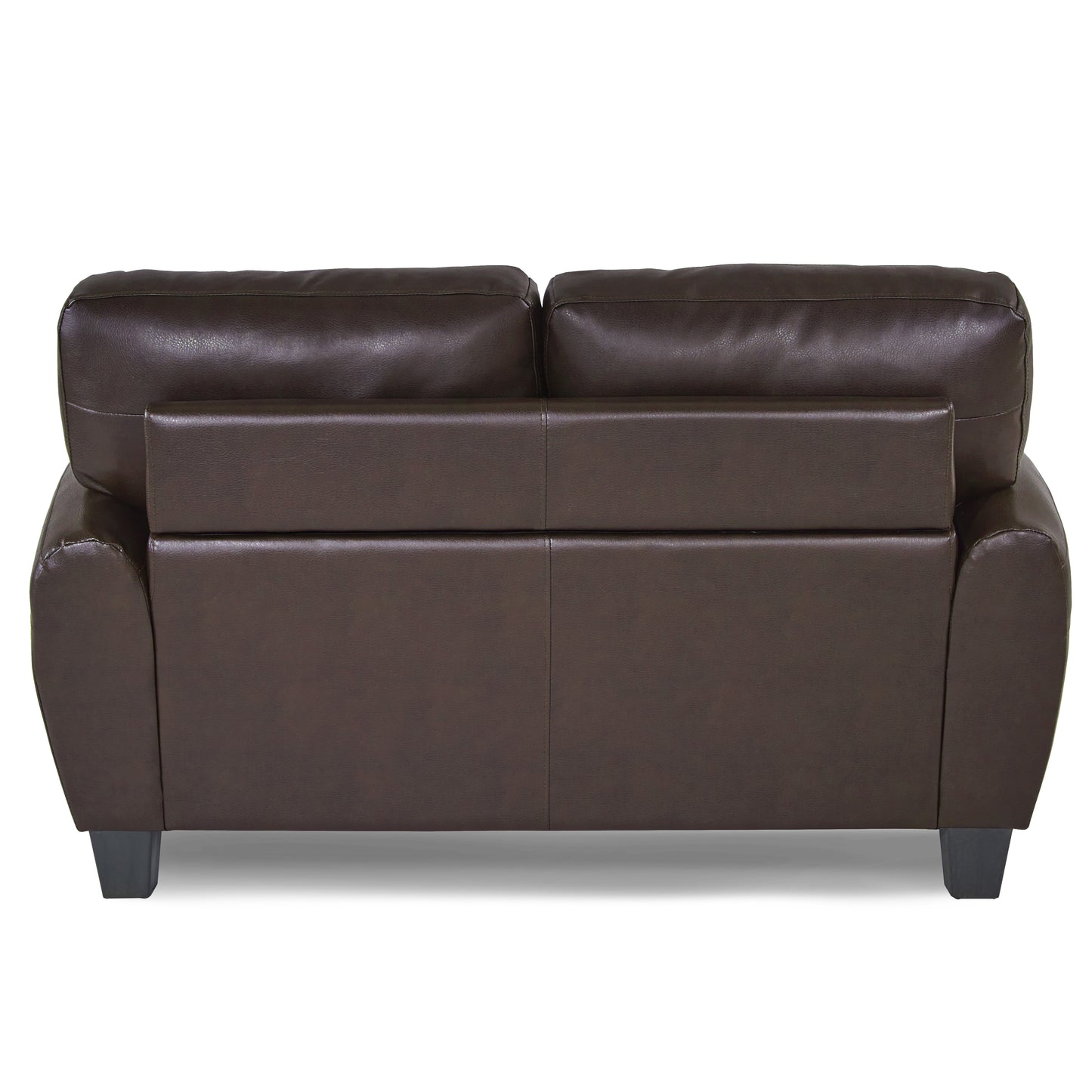 Homelegance Rubin Loveseat Dark Brown Faux Leather 9734DB-2