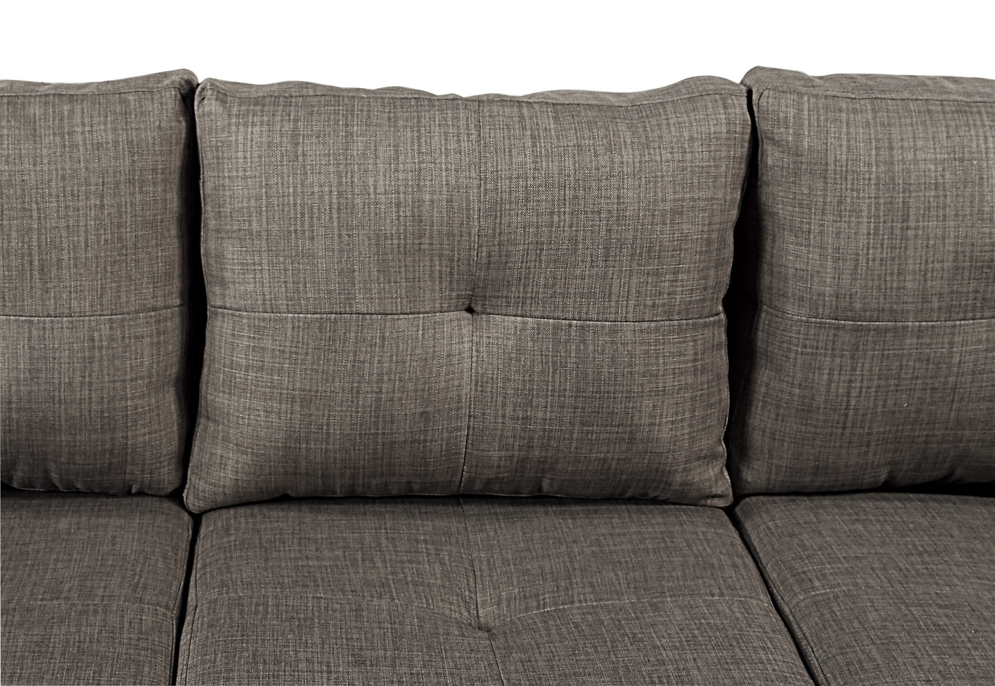 Homelegance Phelps Sectional Sofa in Rich Brown Textured Fabric 9789BRG-3LC
