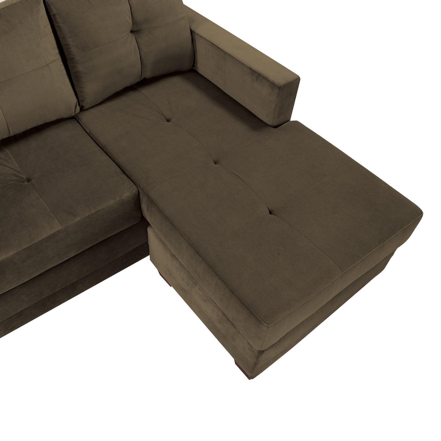 Homelegance Phelps Sectional Sofa Coffee Upholstered Reversible Chaise 9789CF-3LC