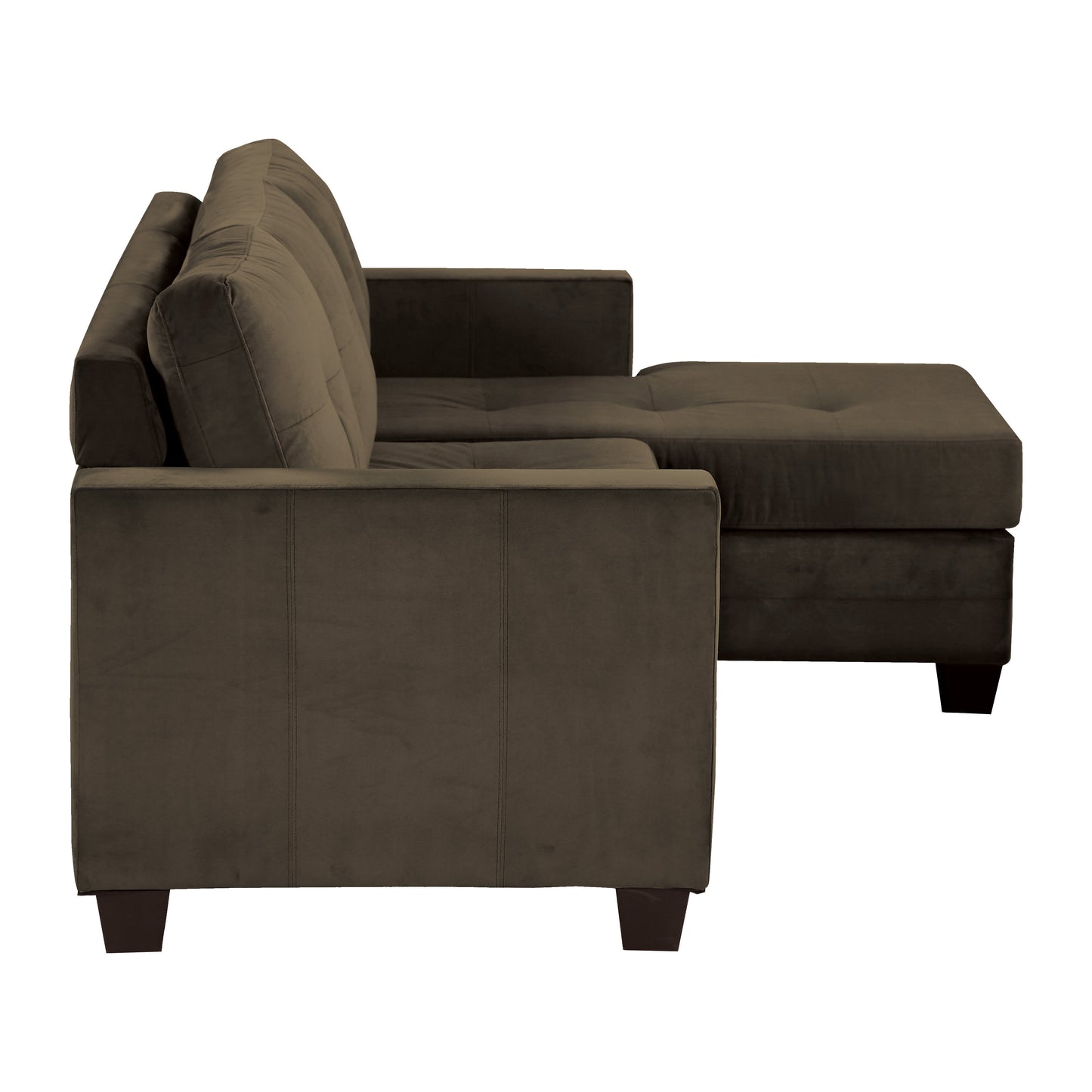 Homelegance Phelps Sectional Sofa Coffee Upholstered Reversible Chaise 9789CF-3LC