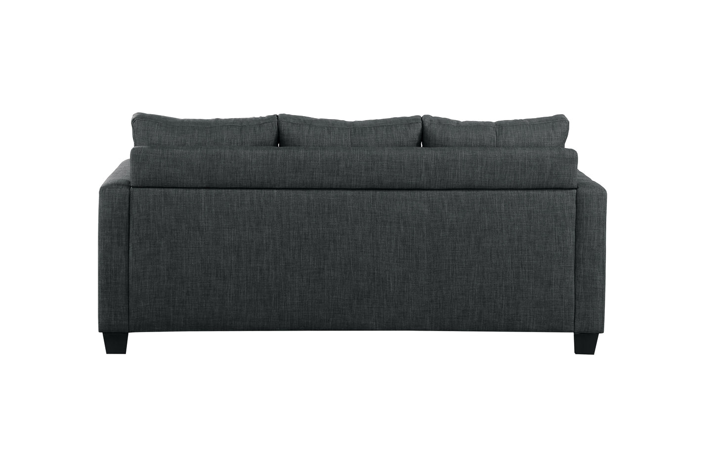 Homelegance Phelps Dark Gray Reversible Sectional Sofa with Tufted Details 9789DG-3LC