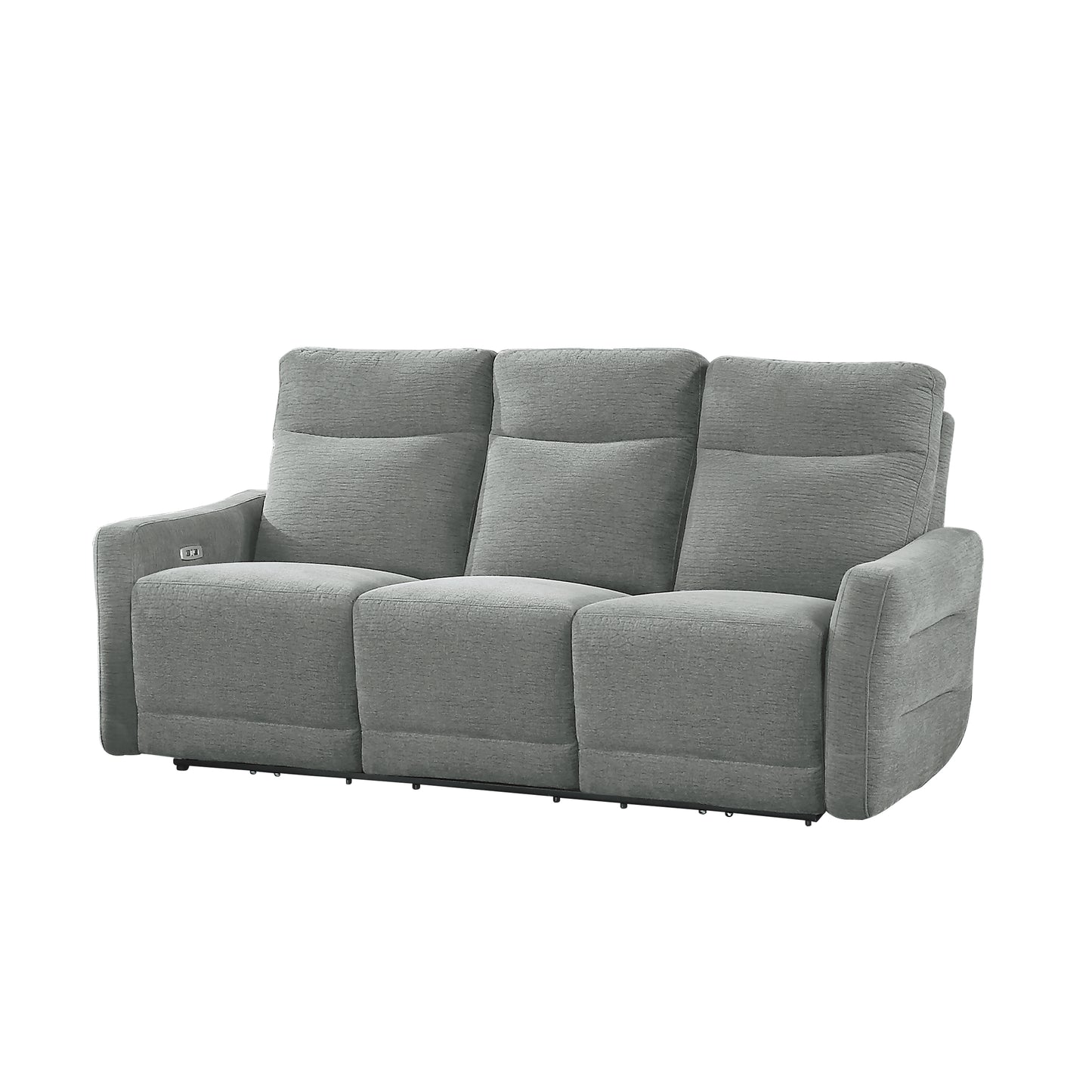 Homelegance Edition Sectional Sofa Dove Gray Chenille Power Recline 9804DV-3PWH