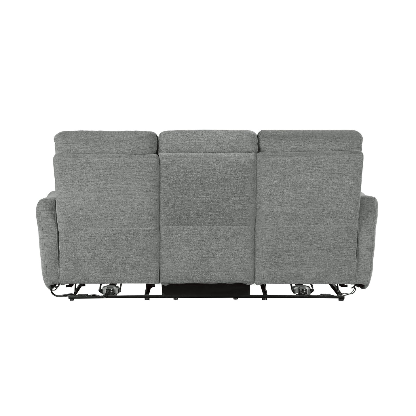 Homelegance Edition Sectional Sofa Dove Gray Chenille Power Recline 9804DV-3PWH