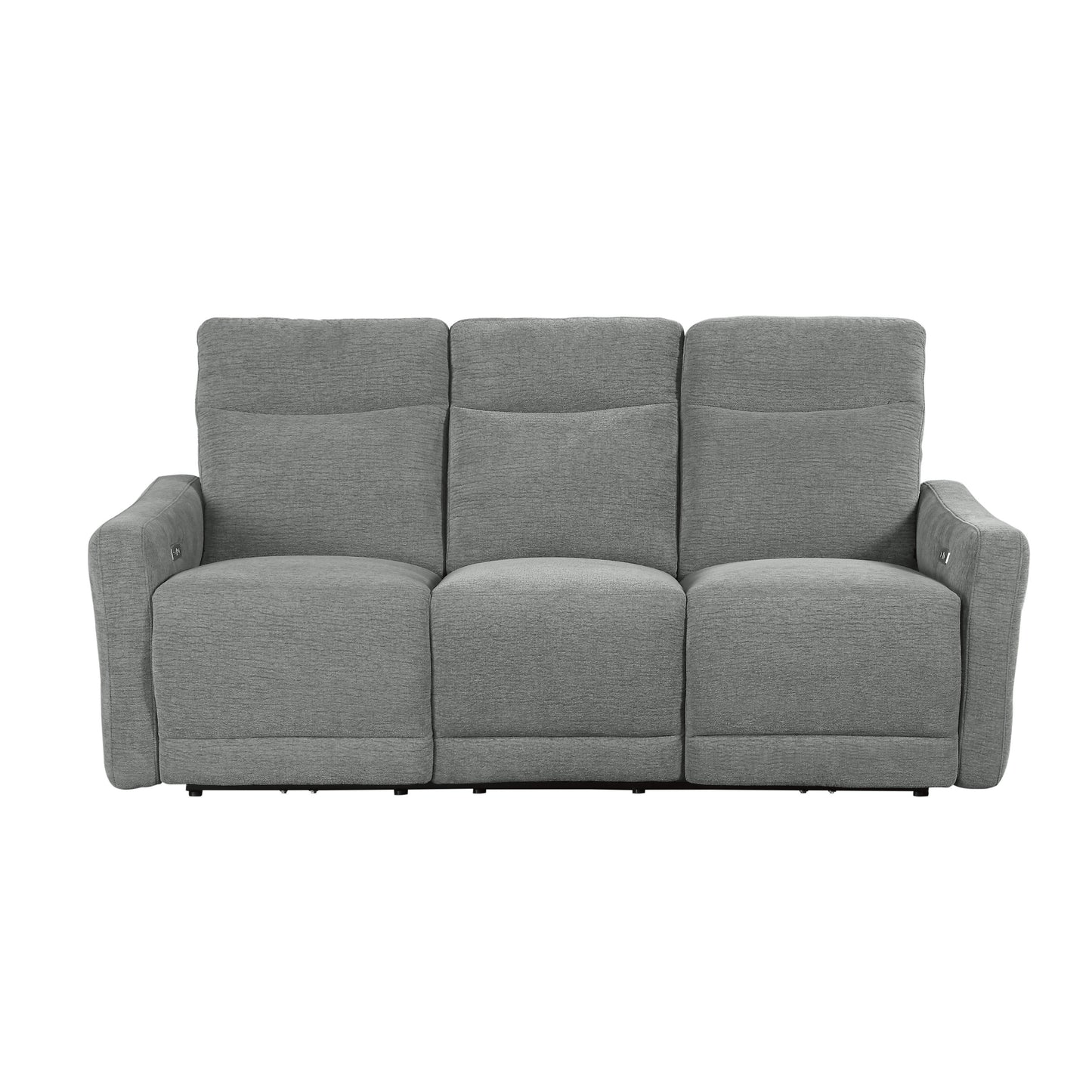 Homelegance Edition Sectional Sofa Dove Gray Chenille Power Recline 9804DV-3PWH