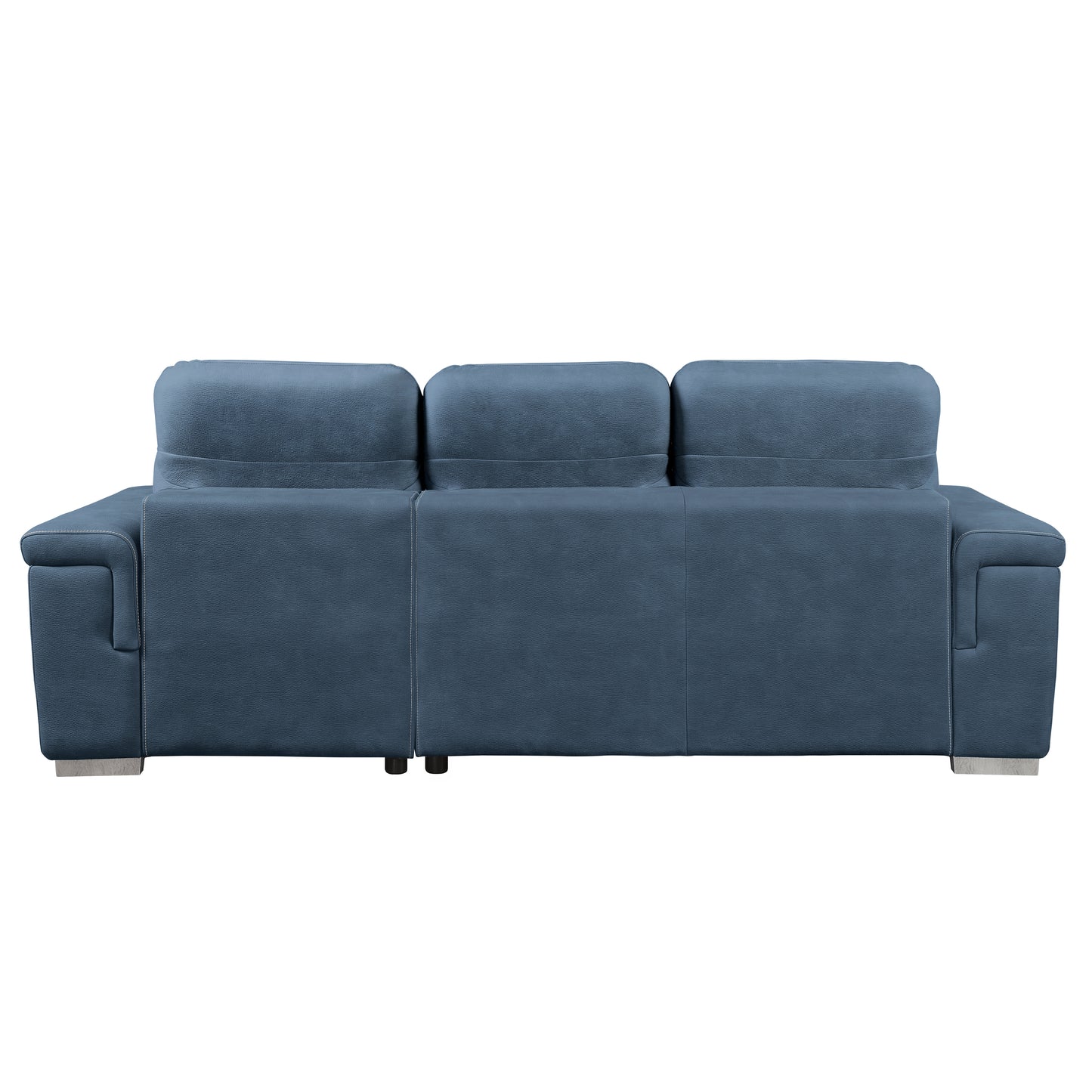 Homelegance Alfio Blue Textured Microfiber 2-Piece Sectional Sofa 9808BUE-SC