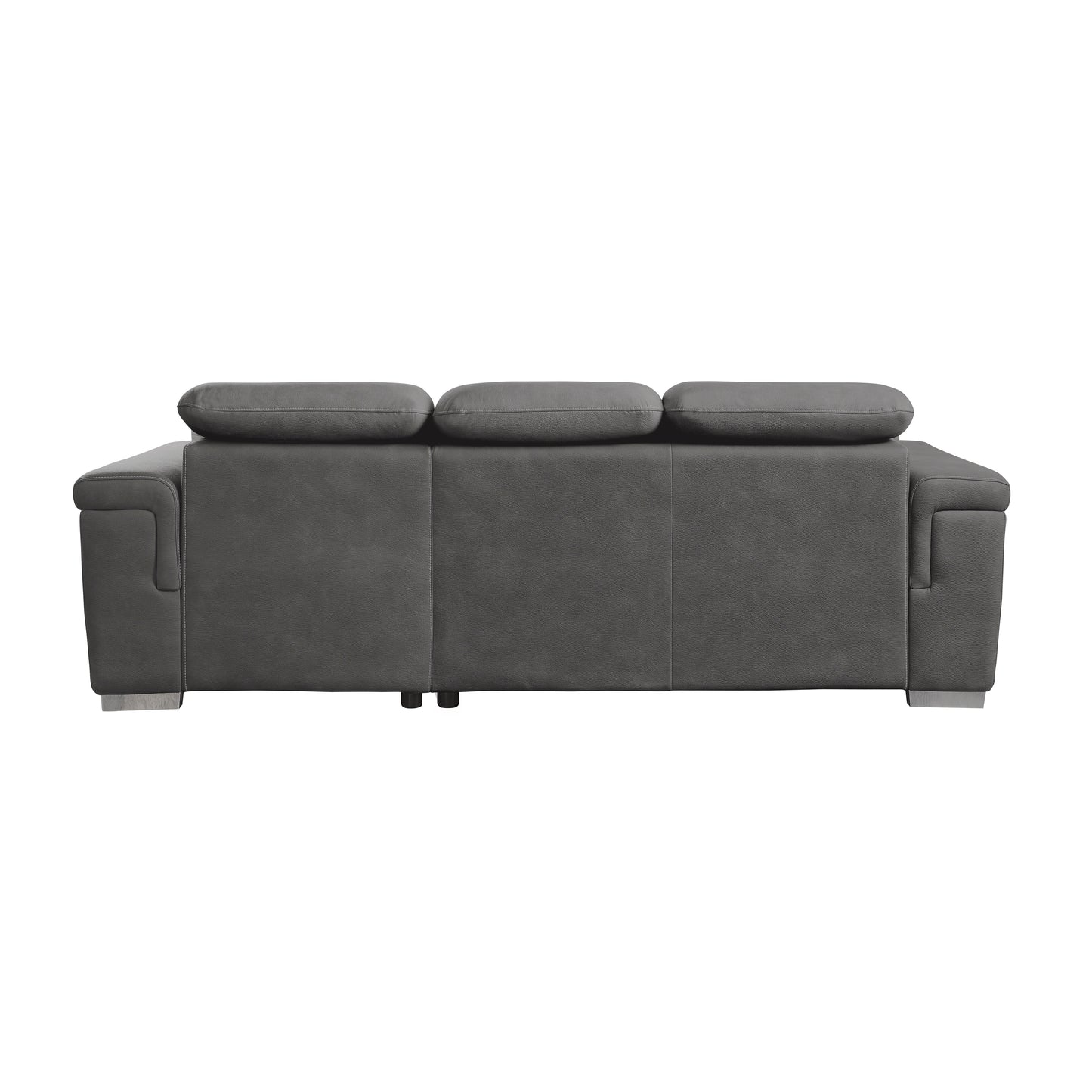 Homelegance Alfio Gray Textured Microfiber 2-Piece Sectional Sofa 9808SGY-SC