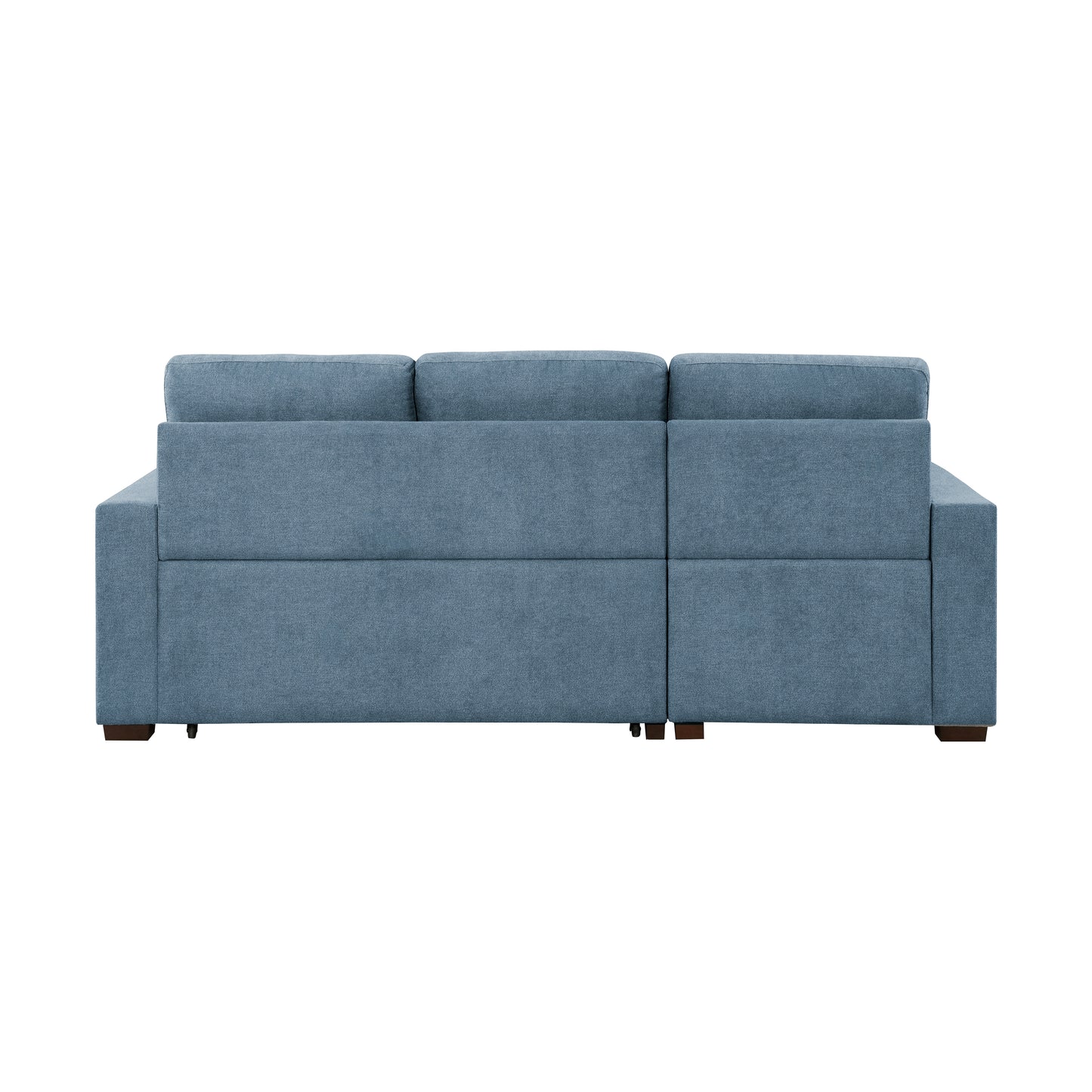 Homelegance Waitsfield Blue Textured 2-Piece Sectional Sofa with Pull-Out Bed 9816BU-2LCRL