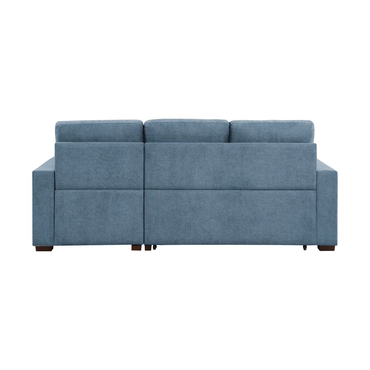 Homelegance Waitsfield Sectional Sofa Blue Textured Fabric with Pull-Out Bed 9816BU-2LLRC