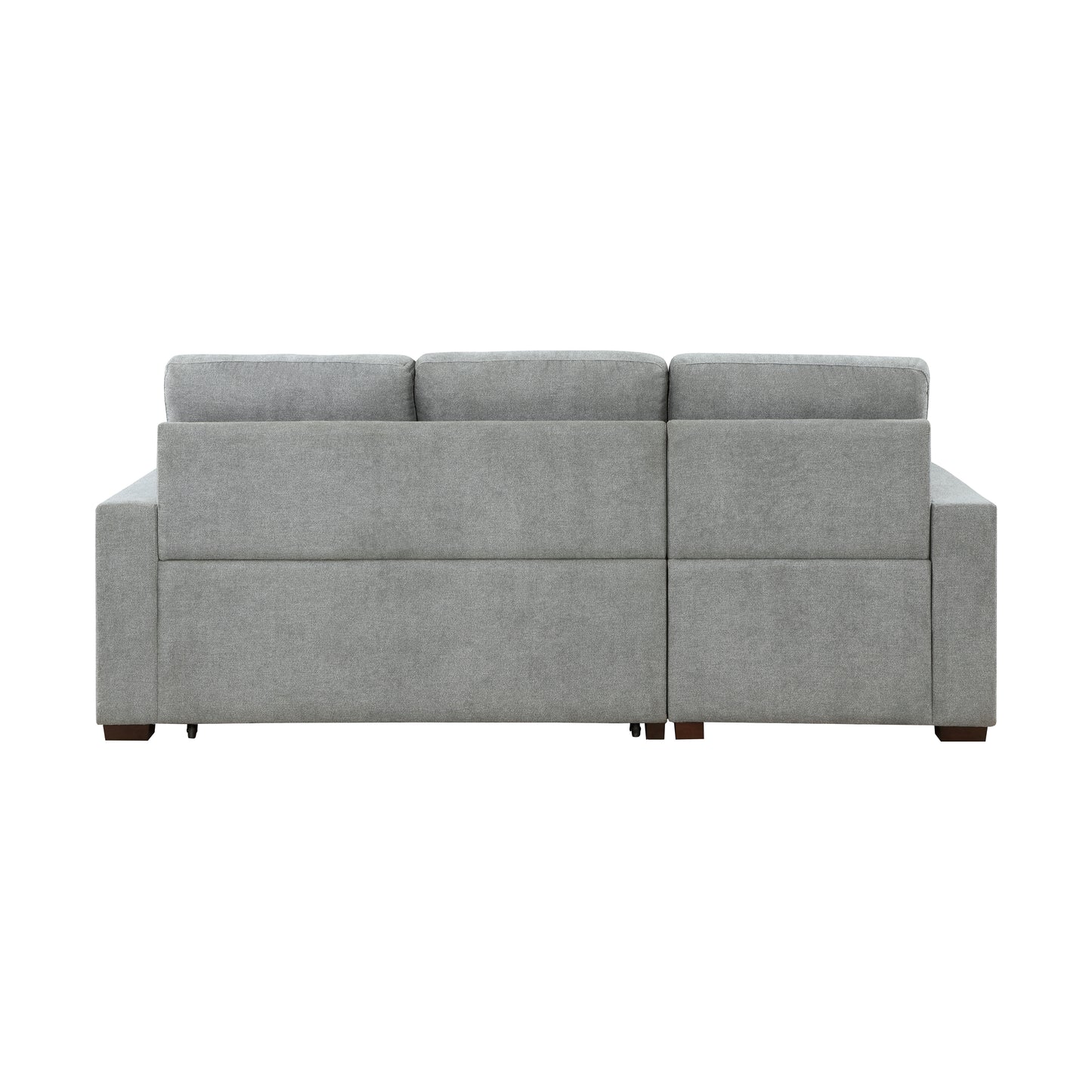 Homelegance Waitsfield Gray Textured 2-Piece Sectional Sofa with Pull-Out Bed 9816GY-2LCRL