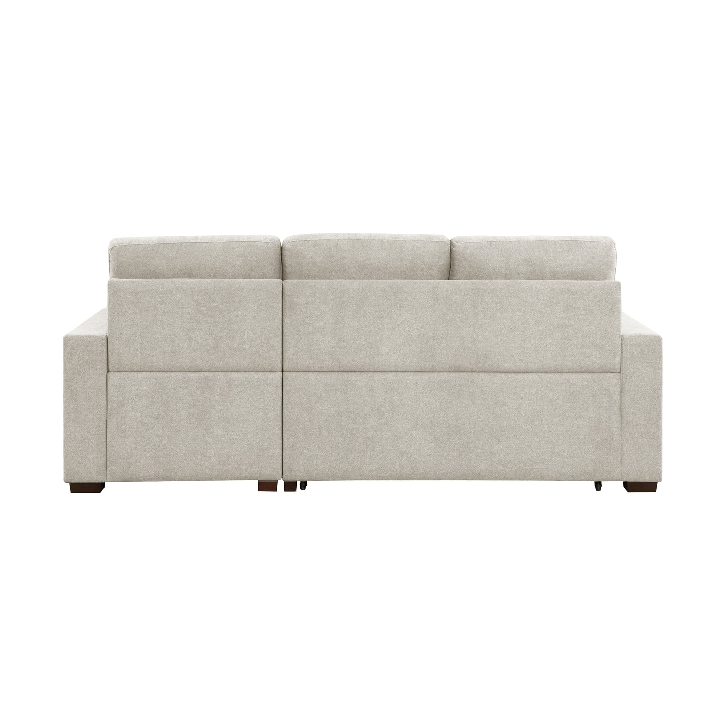 Homelegance Waitsfield Sand Sectional Sofa with Pull-Out Bed and Storage 9816SN-2LLRC