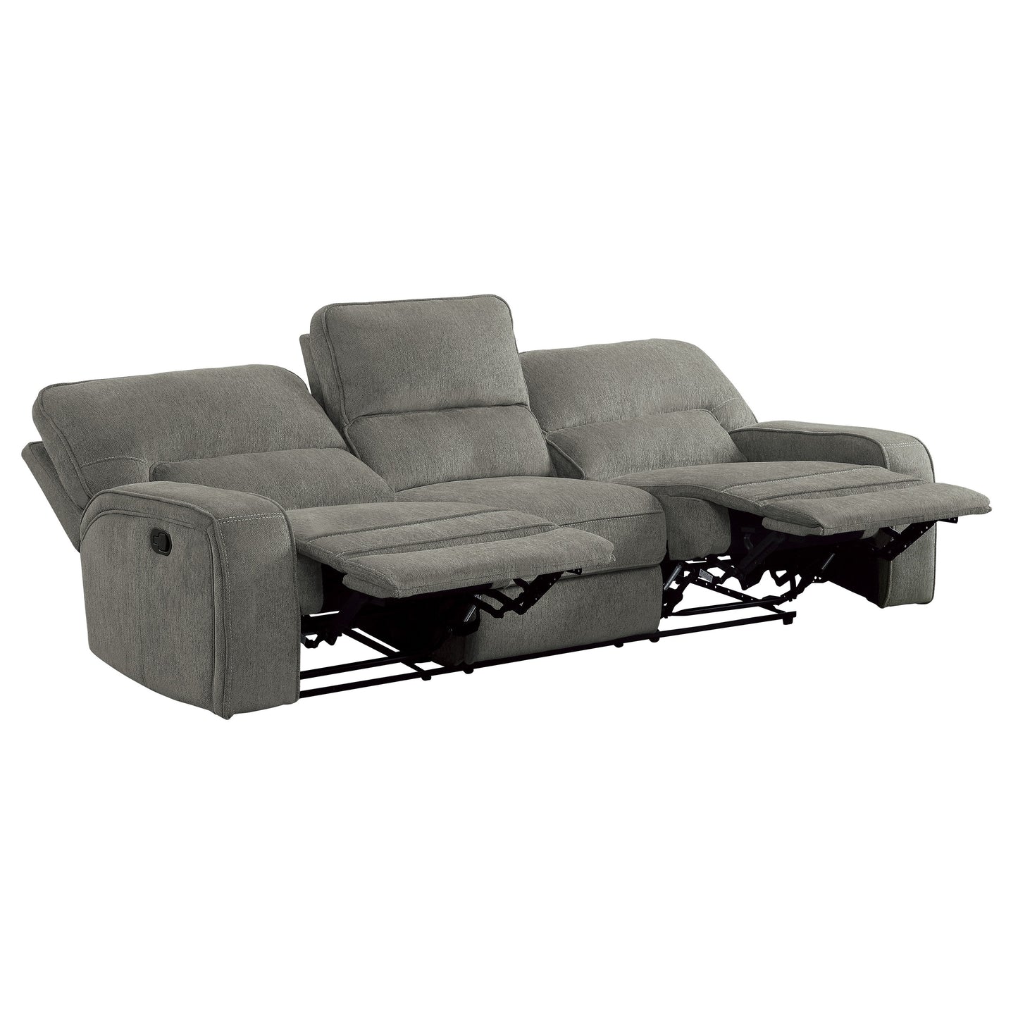 Homelegance Borneo Mocha Chenille Double Reclining Sectional Sofa 9849MC-3