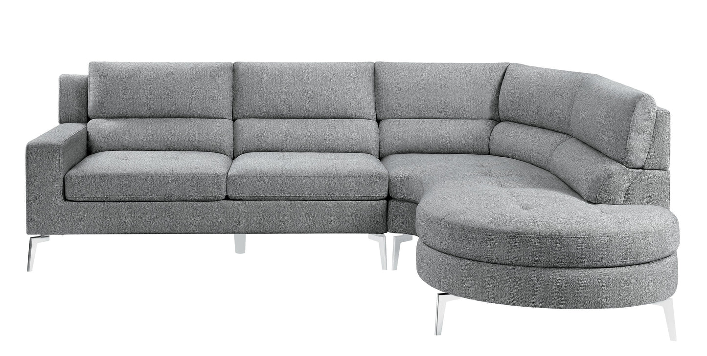 Homelegance Bonita Sectional Sofa in Gray 9879GY-SC