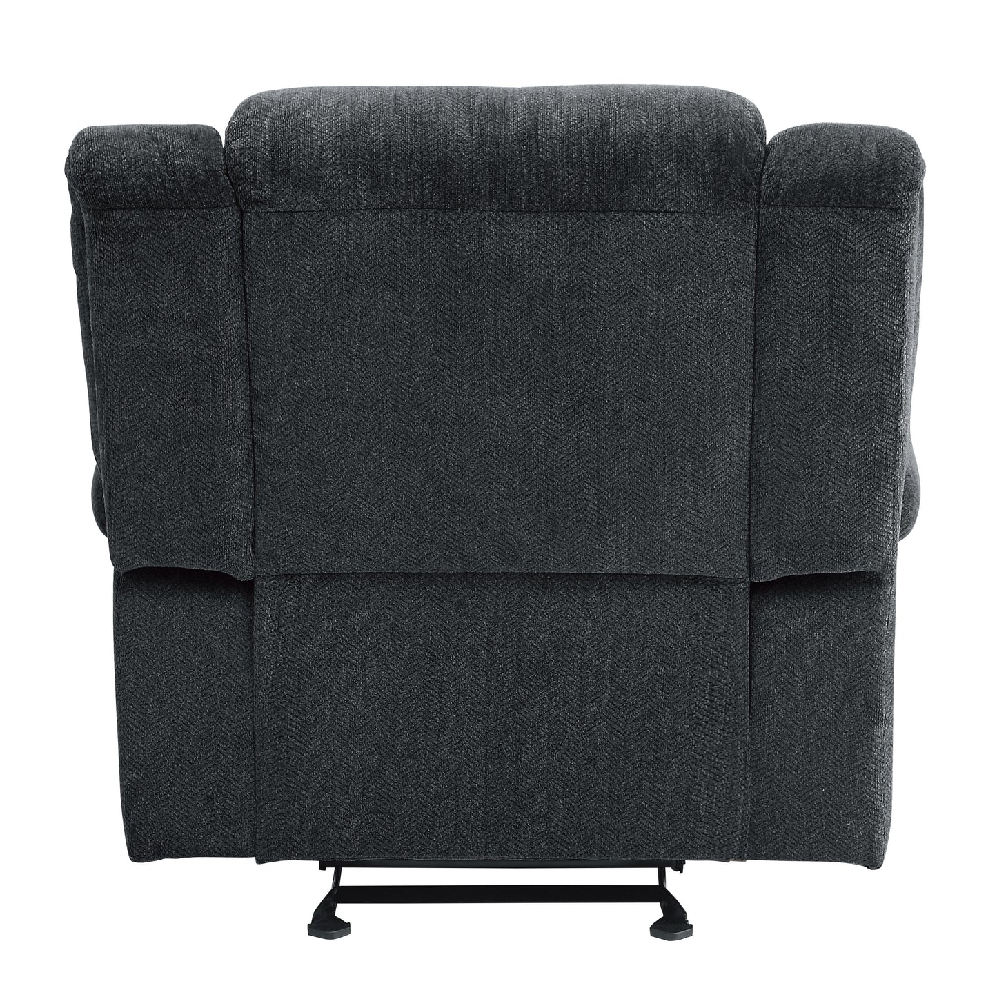 Homelegance Nutmeg Glider Recliner Charcoal Gray Upholstered Reclining Chair 9901CC-1