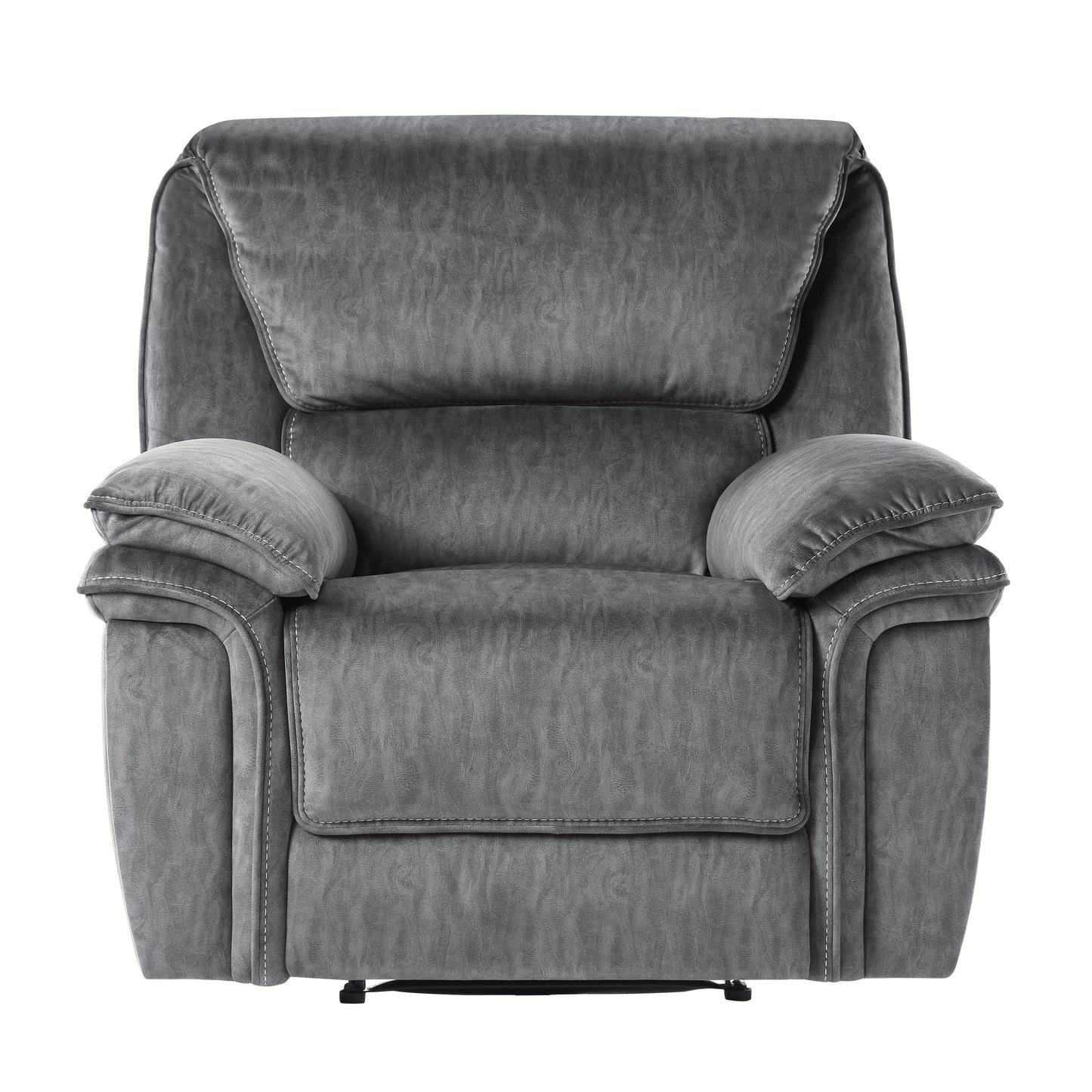 Homelegance Muirfield Reclining Chair in Gray Textured Microfiber 9913-1