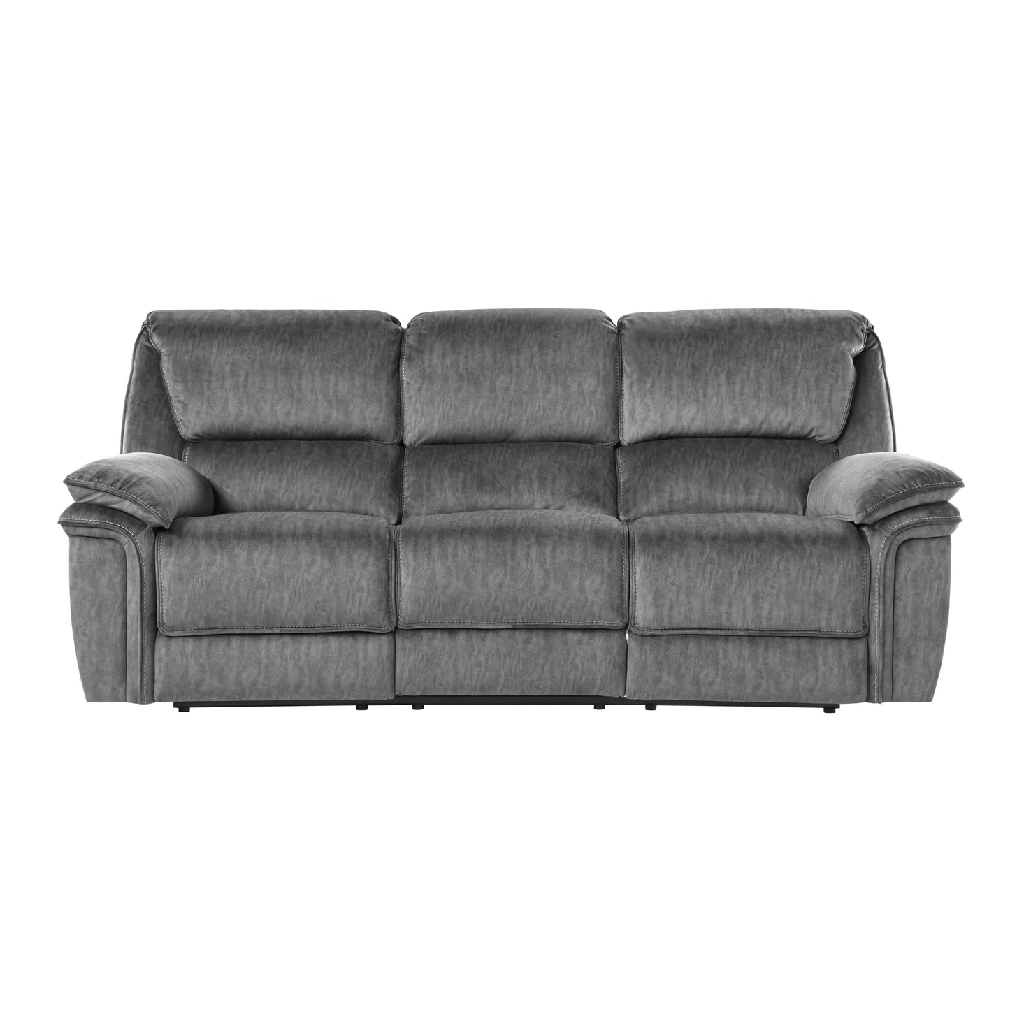 Homelegance Muirfield Sectional Sofa Gray Textured Microfiber 9913-3