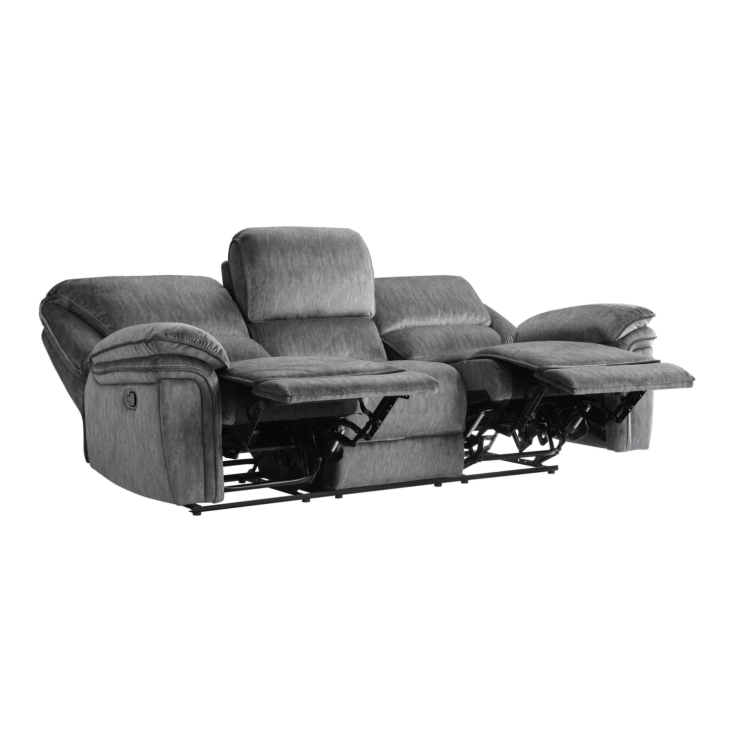 Homelegance Muirfield Sectional Sofa Gray Textured Microfiber 9913-3