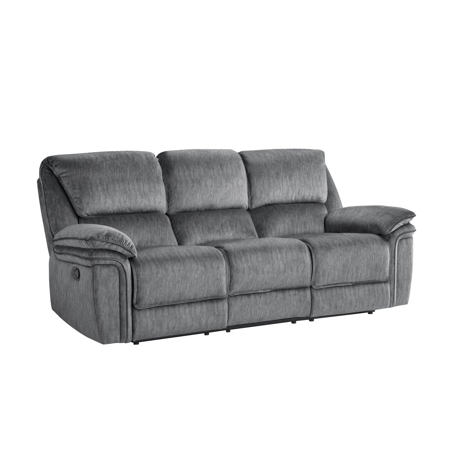 Homelegance Muirfield Sectional Sofa Gray Textured Microfiber 9913-3