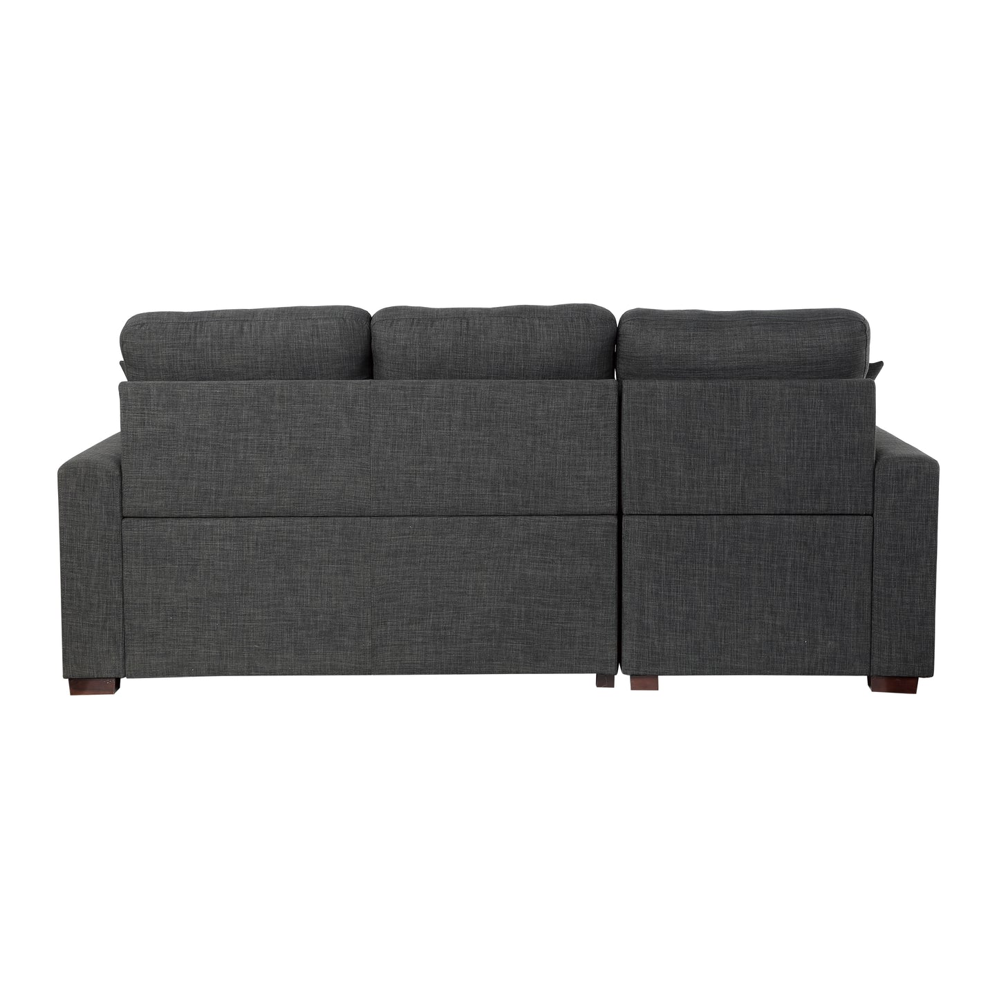 Homelegance McCafferty Dark Gray Sectional Sofa with Pull-Out Bed 9916DG-2LCRL
