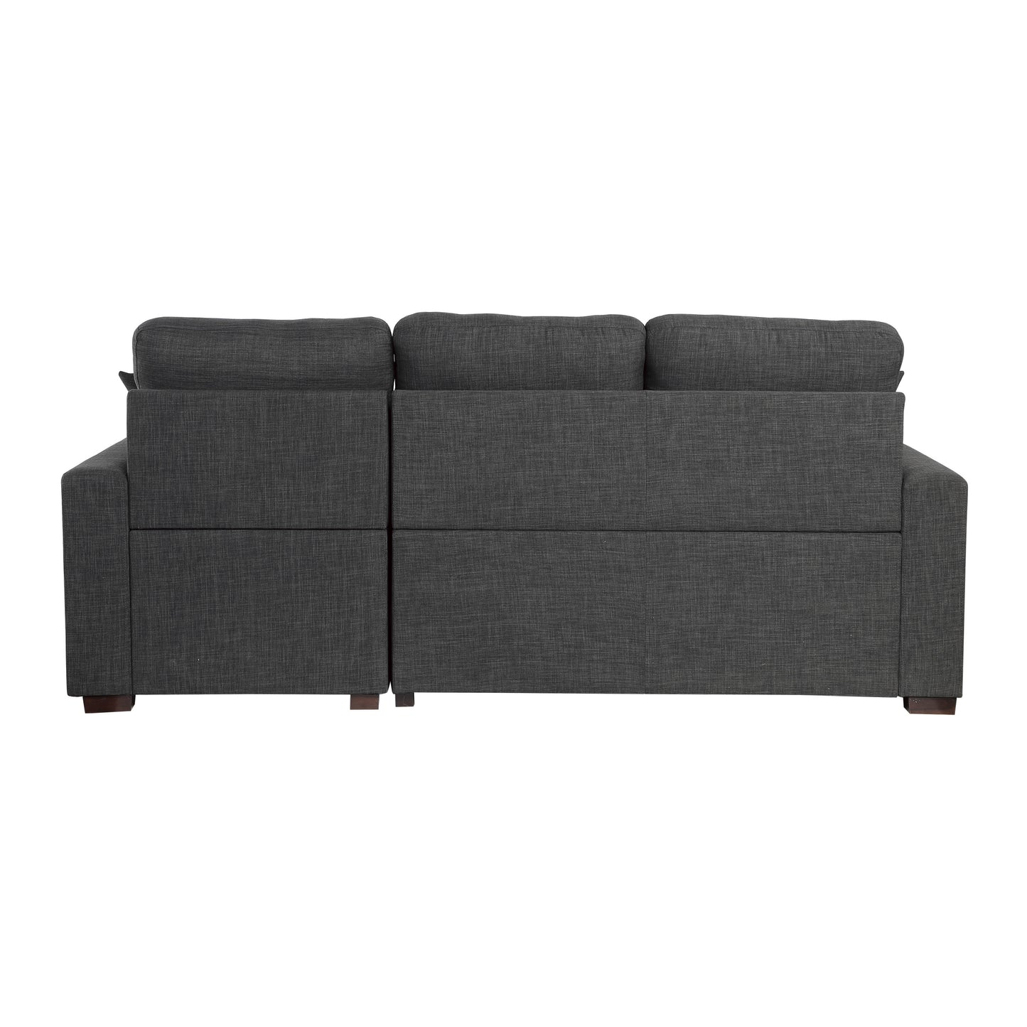 Homelegance McCafferty Dark Gray Sectional Sofa with Pull-Out Bed 9916DG-SC