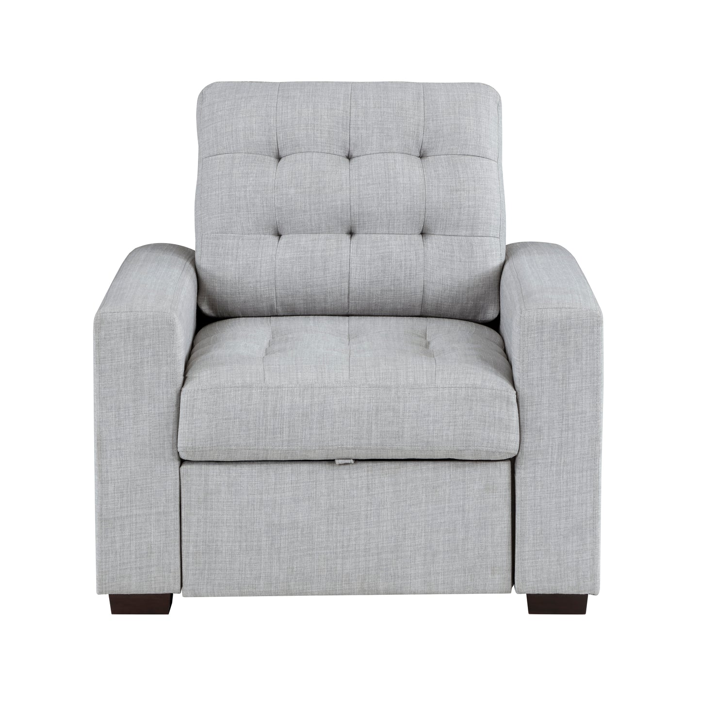 Homelegance McCafferty Accent Chair with Pull-out Ottoman in Gray 9916GY-1