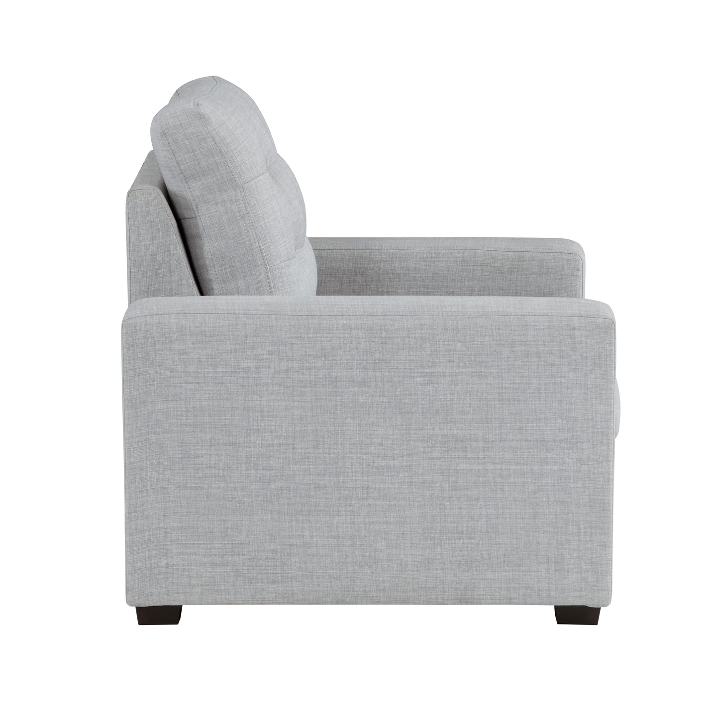 Homelegance McCafferty Accent Chair with Pull-out Ottoman in Gray 9916GY-1