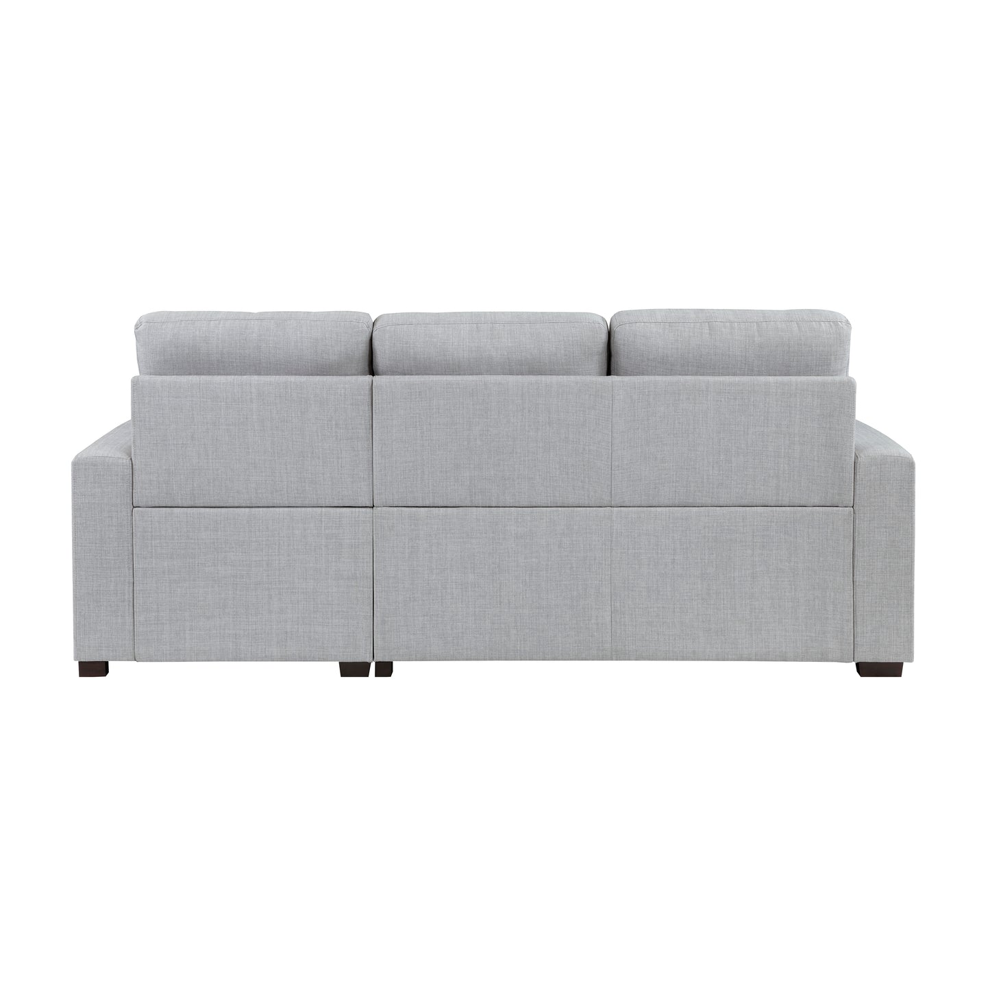 Homelegance McCafferty Gray Textured 2-Piece Sectional Sofa with Trundle Bed 9916GY-2LLRC