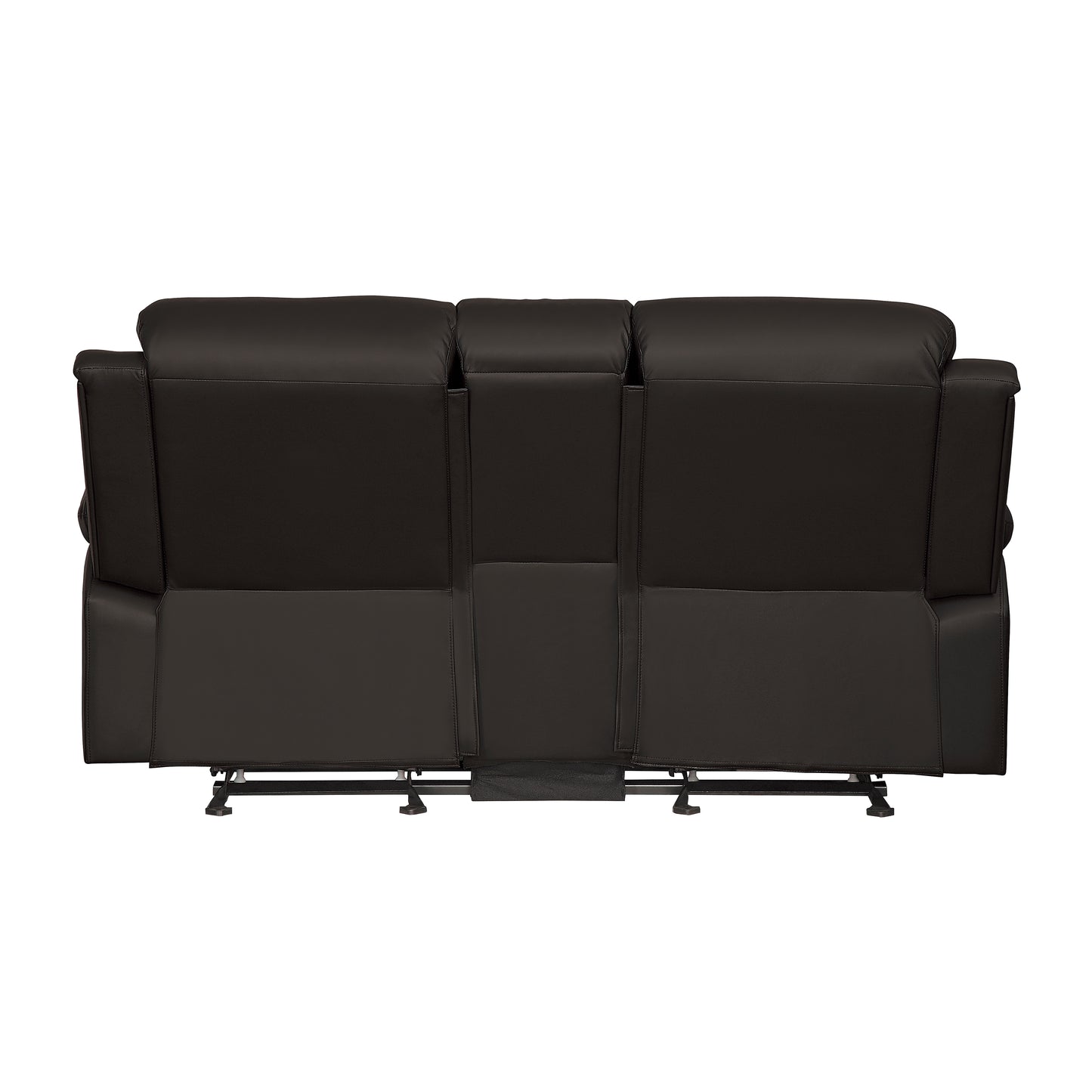 Homelegance Clarkdale Loveseat Glider Reclining Dark Brown 9928DBR-2