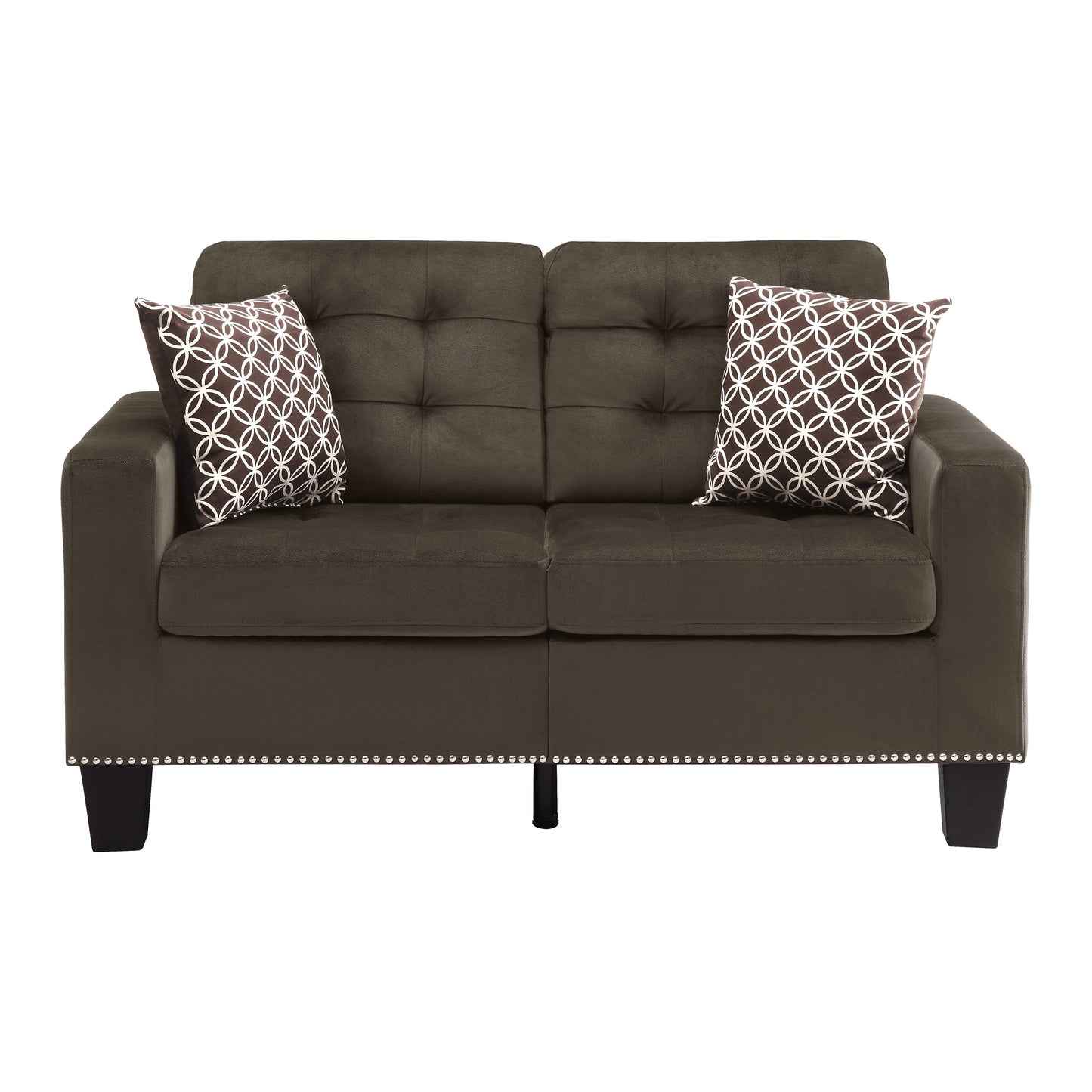 Homelegance Lantana Loveseat in Chocolate Microfiber 9957CH-2