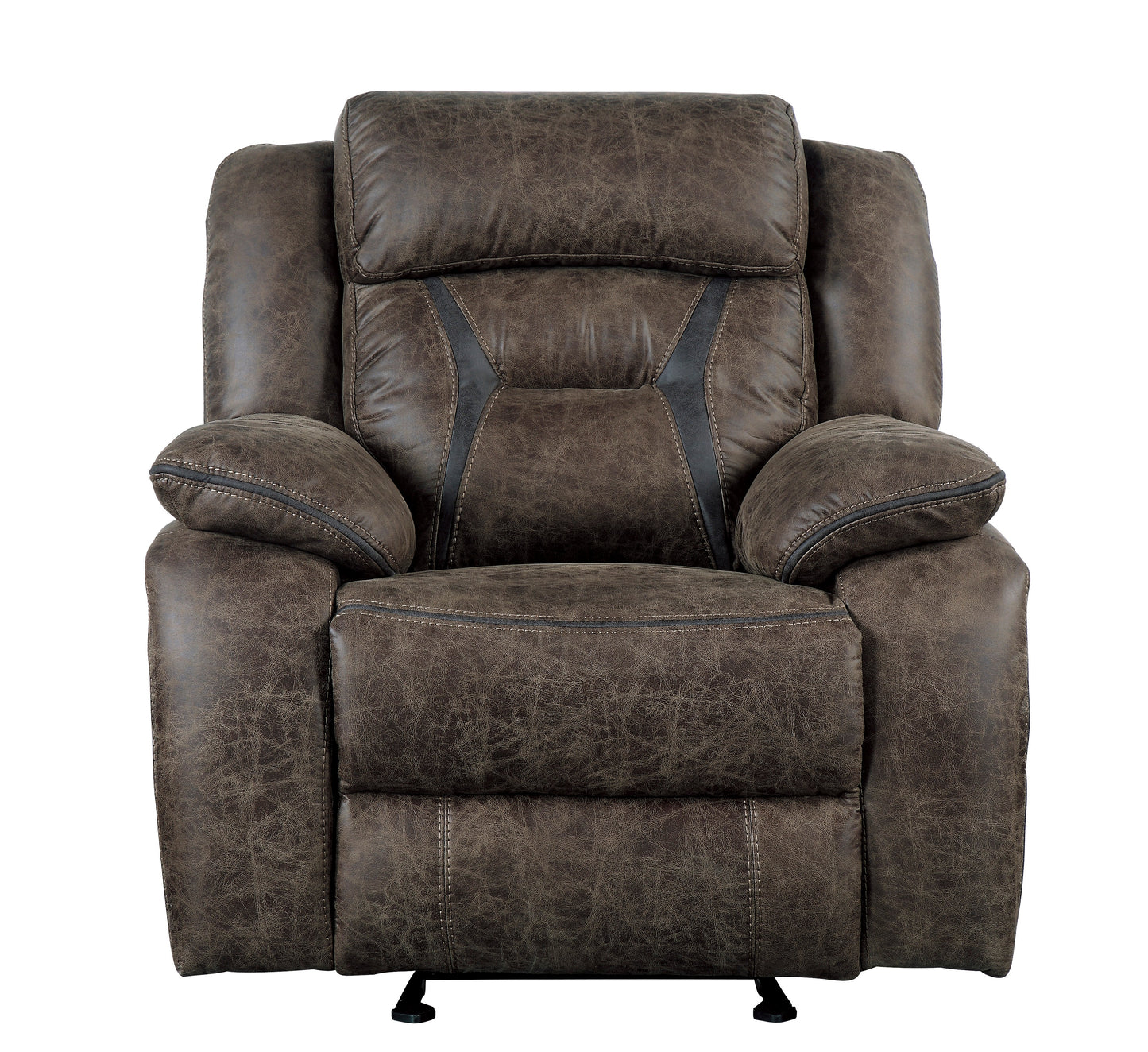 Homelegance Madrona Hill Glider Recliner Dark Brown Upholstered Reclining Chair 9989DB-1