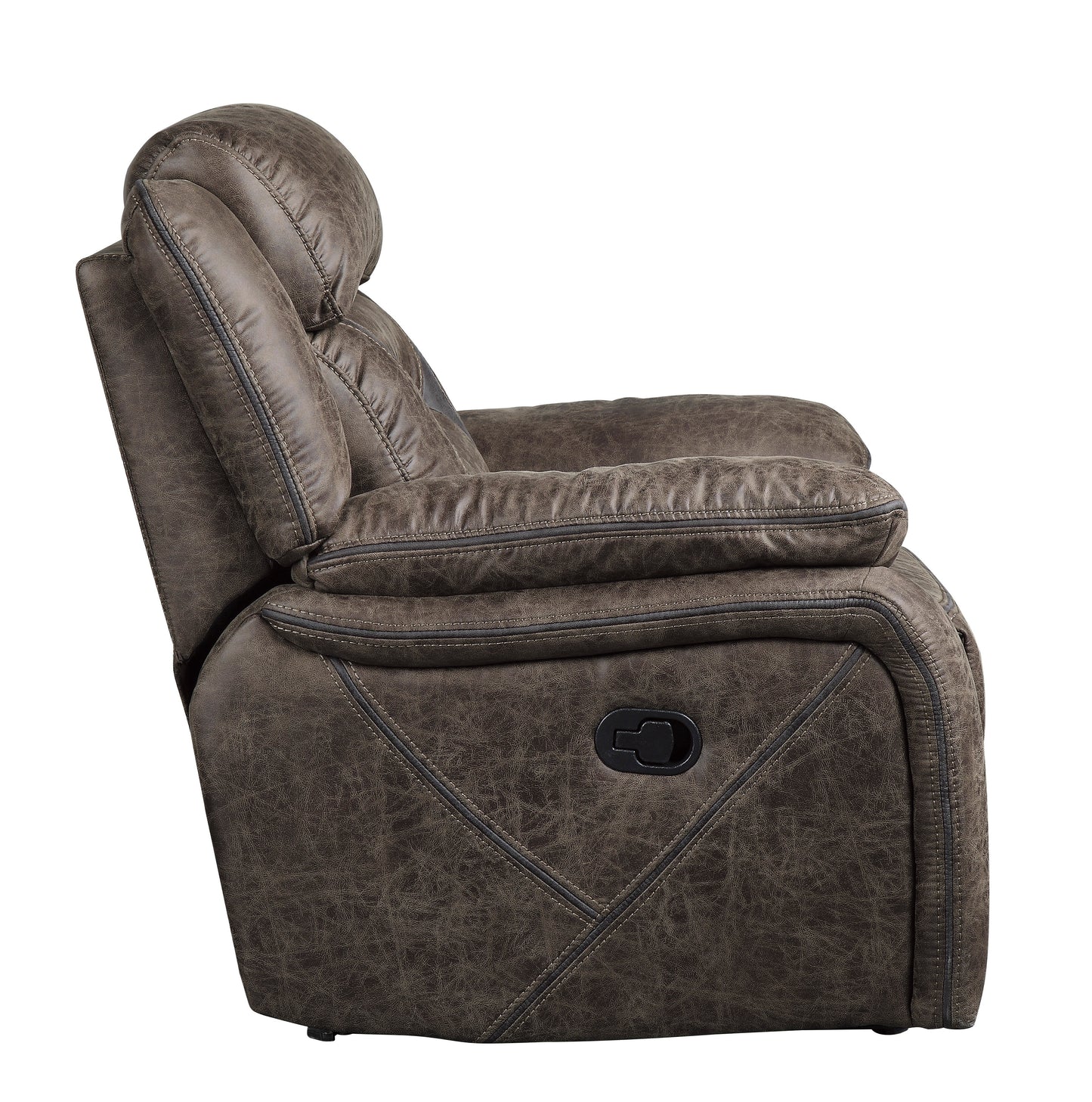Homelegance Madrona Hill Glider Recliner Dark Brown Upholstered Reclining Chair 9989DB-1
