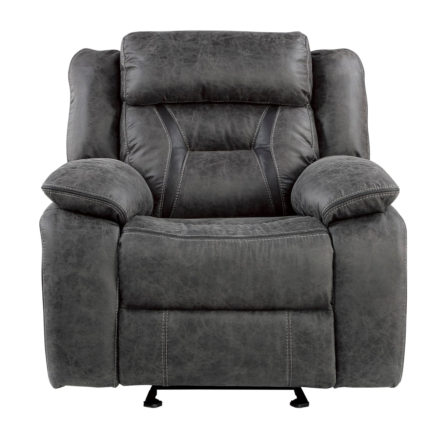 Homelegance Madrona Hill Glider Recliner Chair in Gray 9989GY-1