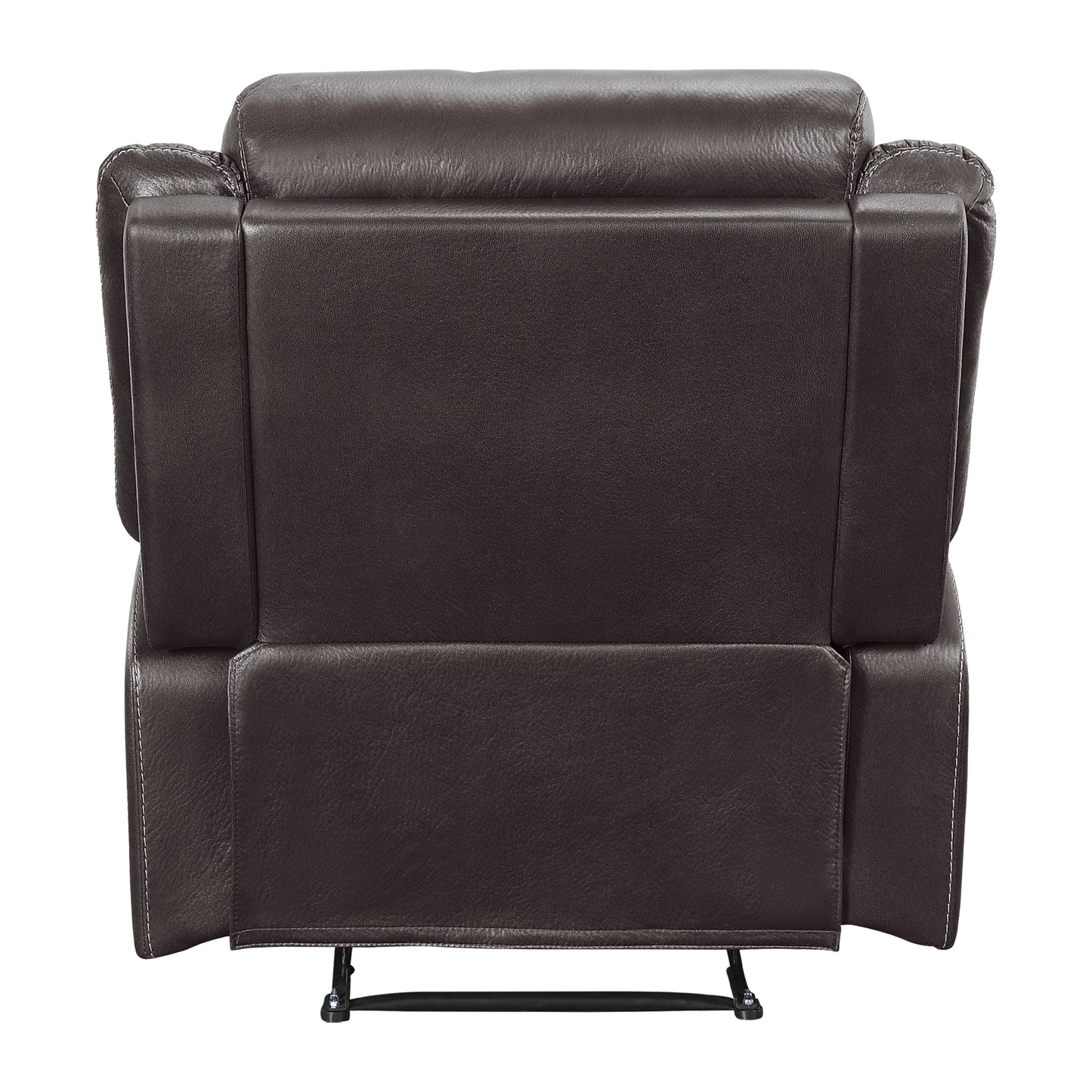 Homelegance Yerba Reclining Chair in Dark Brown Polished Microfiber 9990DB-1