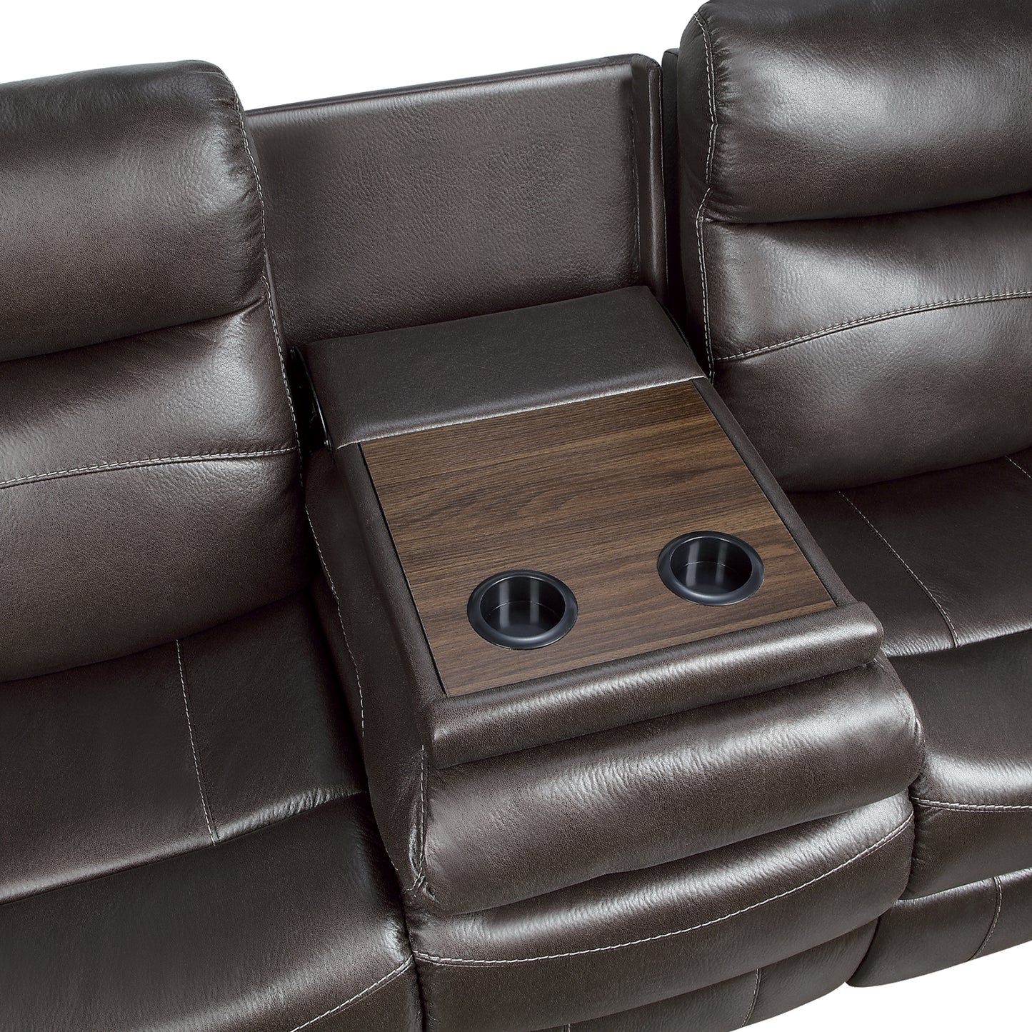 Homelegance Yerba Dark Brown Reclining Sectional Sofa 9990DB-3