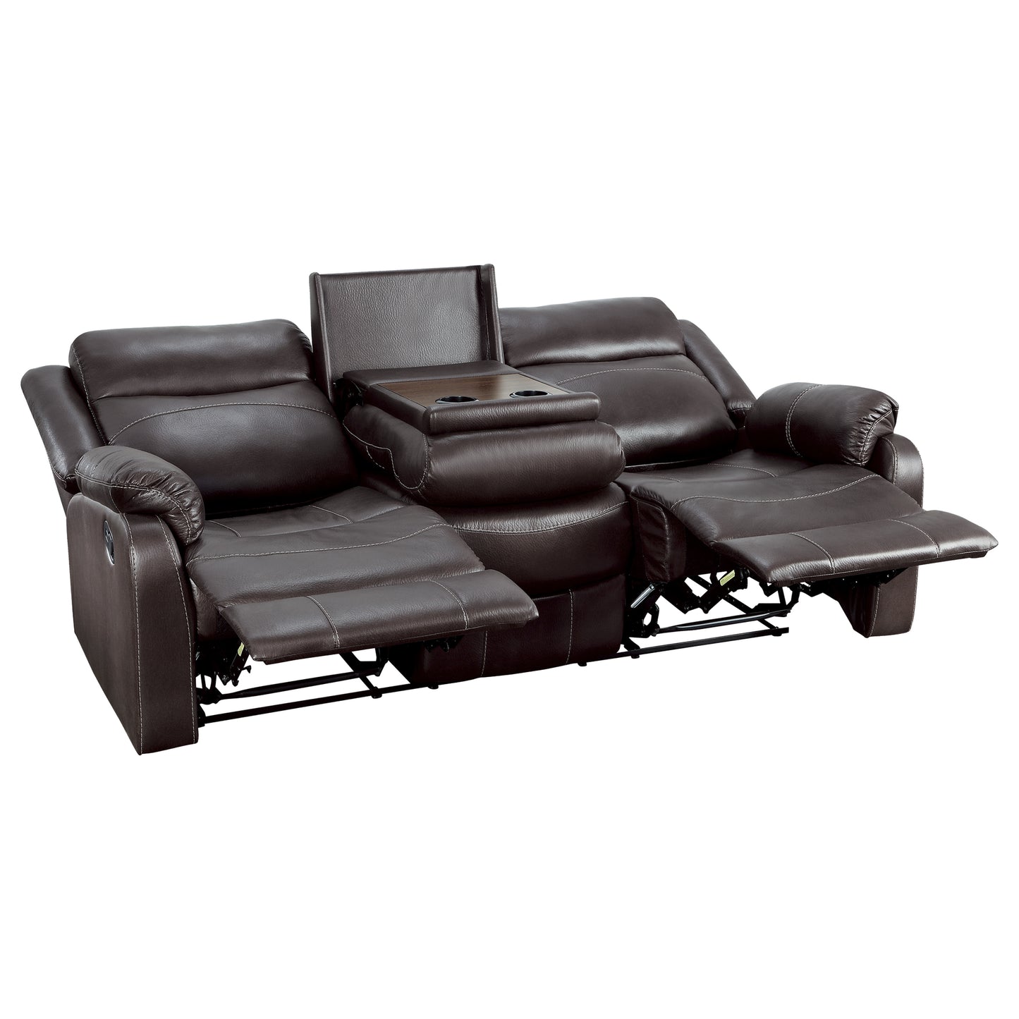 Homelegance Yerba Dark Brown Reclining Sectional Sofa 9990DB-3