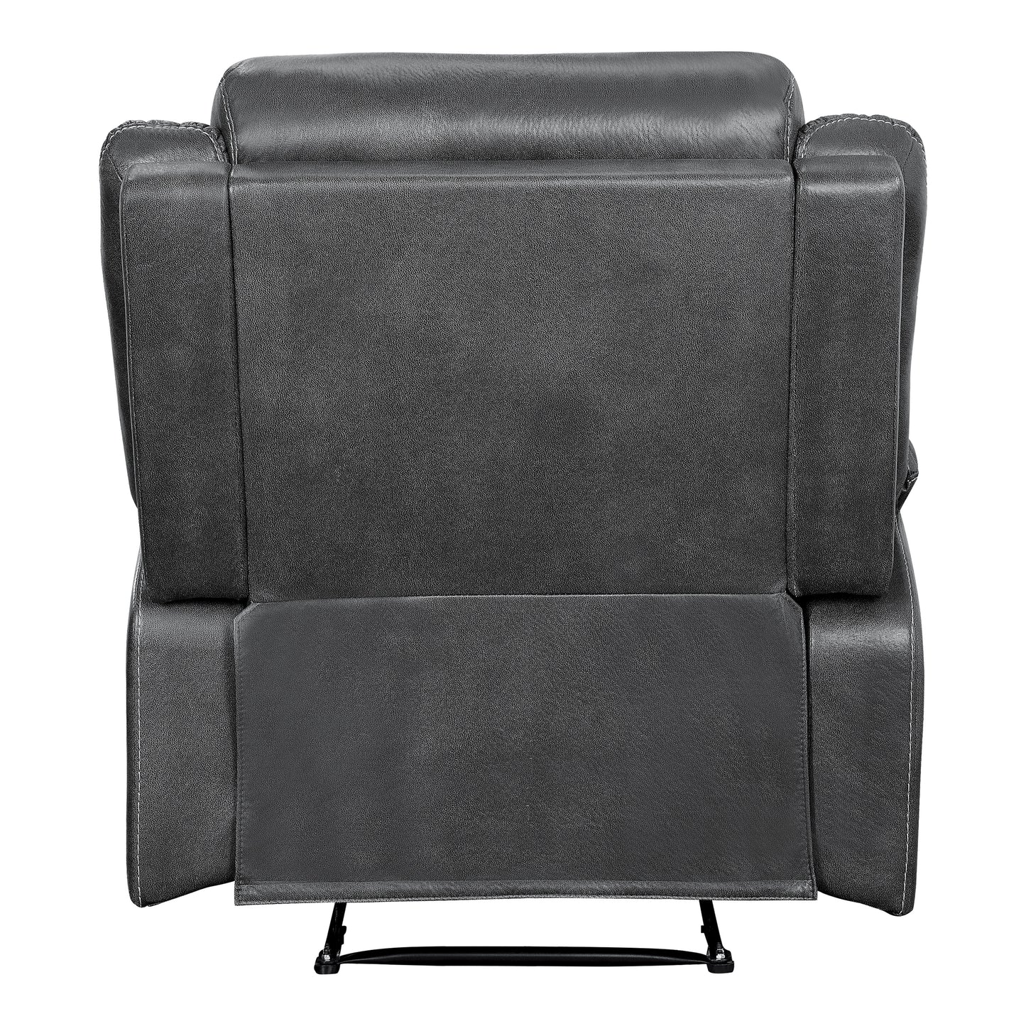 Homelegance Yerba Reclining Chair in Gray Polished Microfiber 9990GY-1