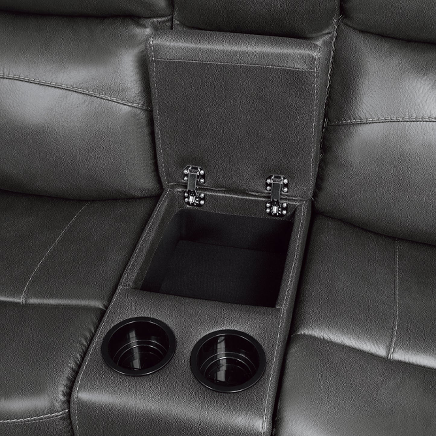 Homelegance Yerba Glider Reclining Gray with Center Console 9990GY-2